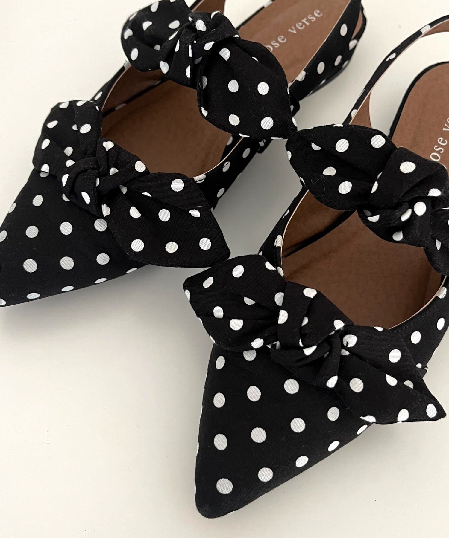 prose verse(プロズヴェール) Wストラップリボンミュール