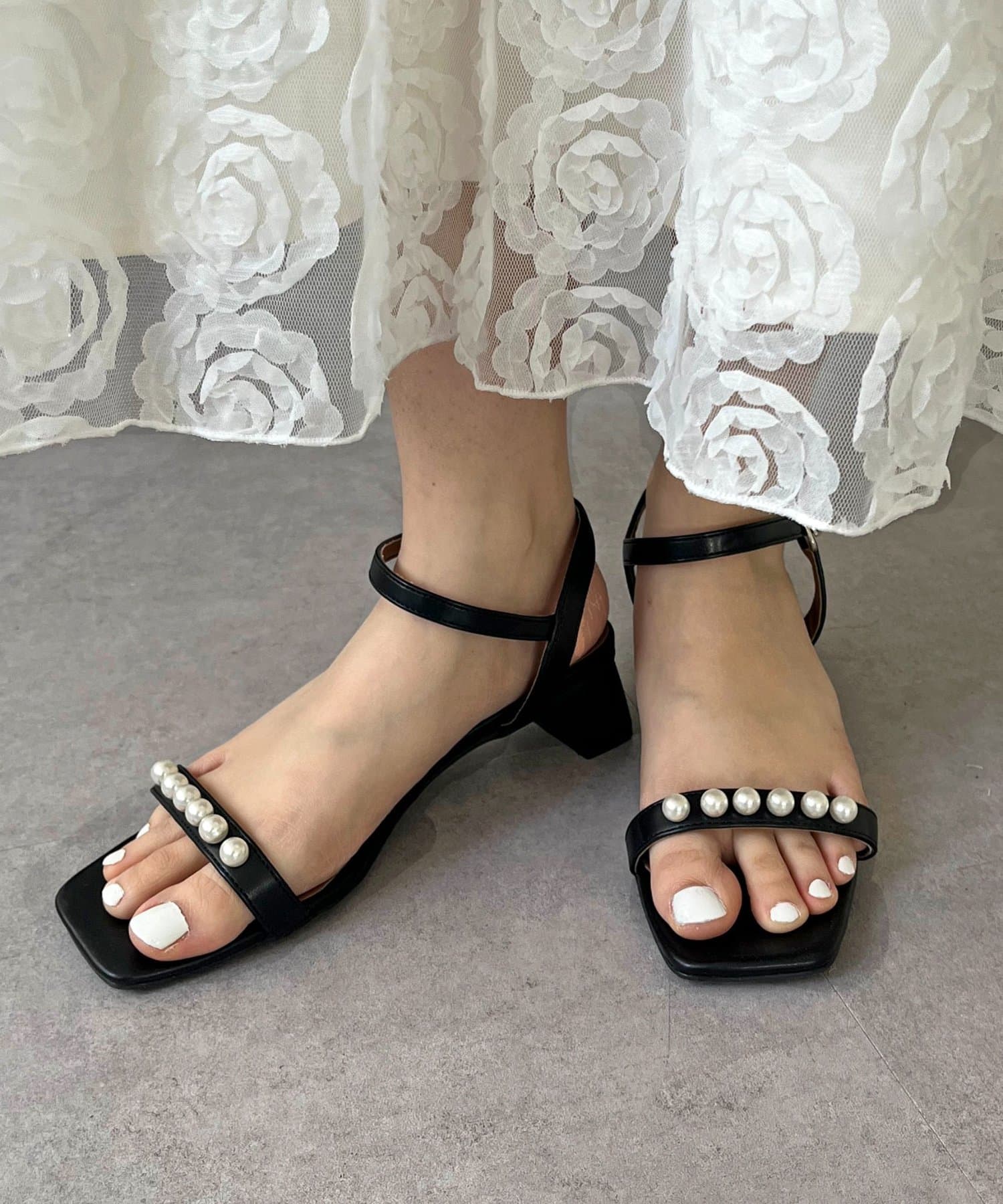 prose verse(プロズヴェール) パールヒールサンダル