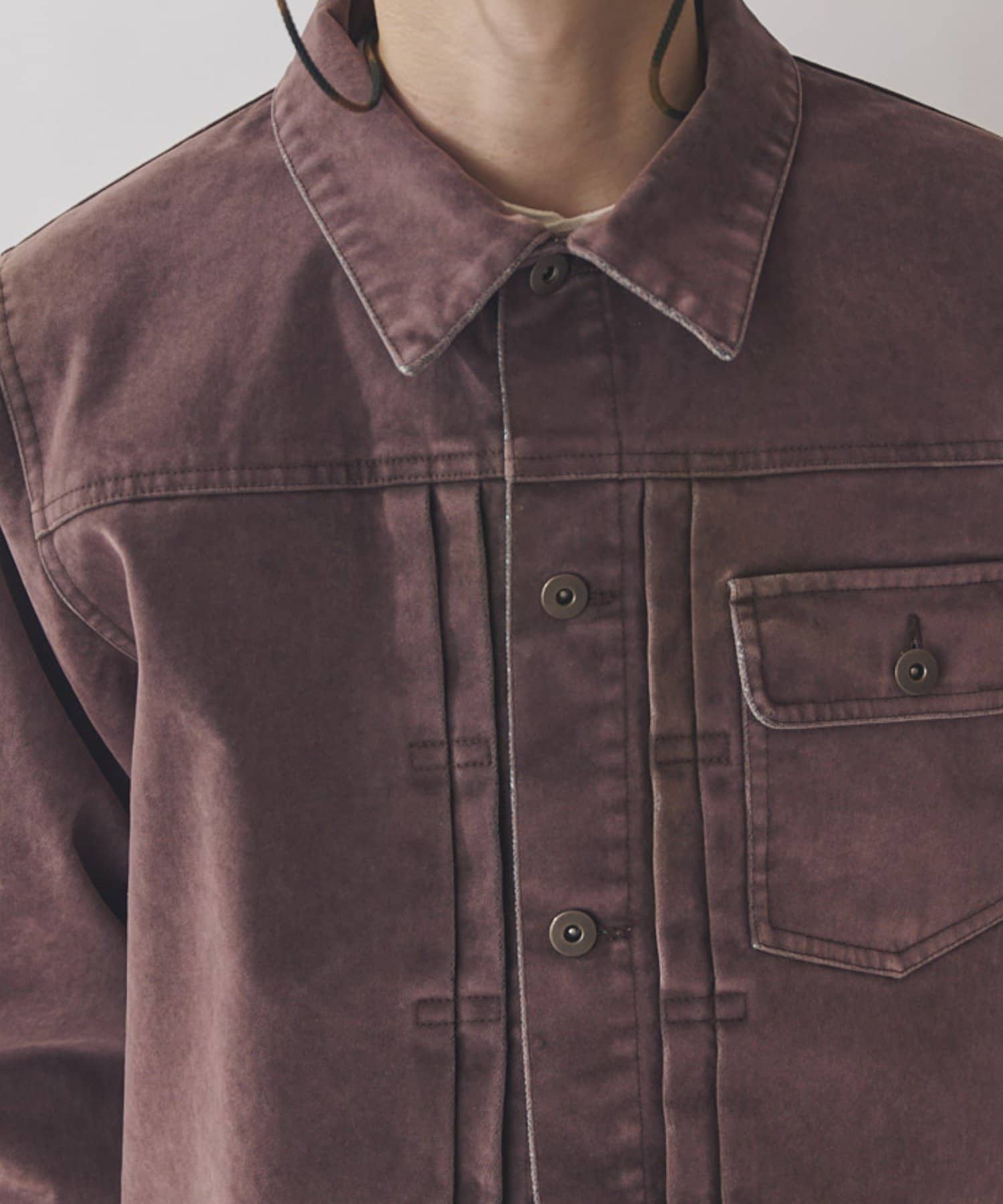 Lui's(ルイス) フロッキートラッカーデニムジャケット