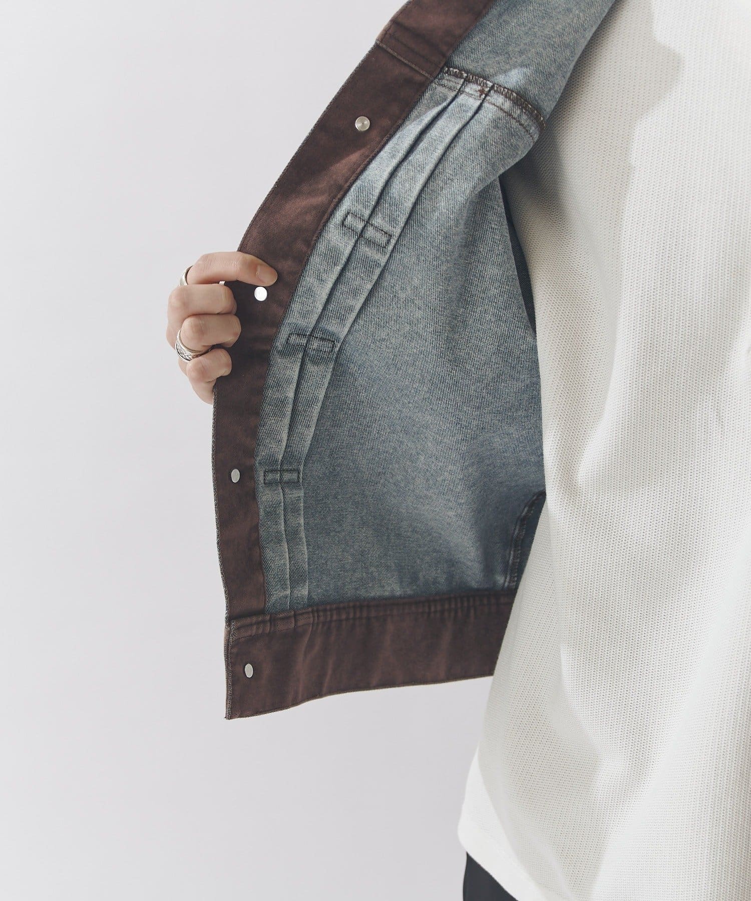 Lui's(ルイス) フロッキートラッカーデニムジャケット