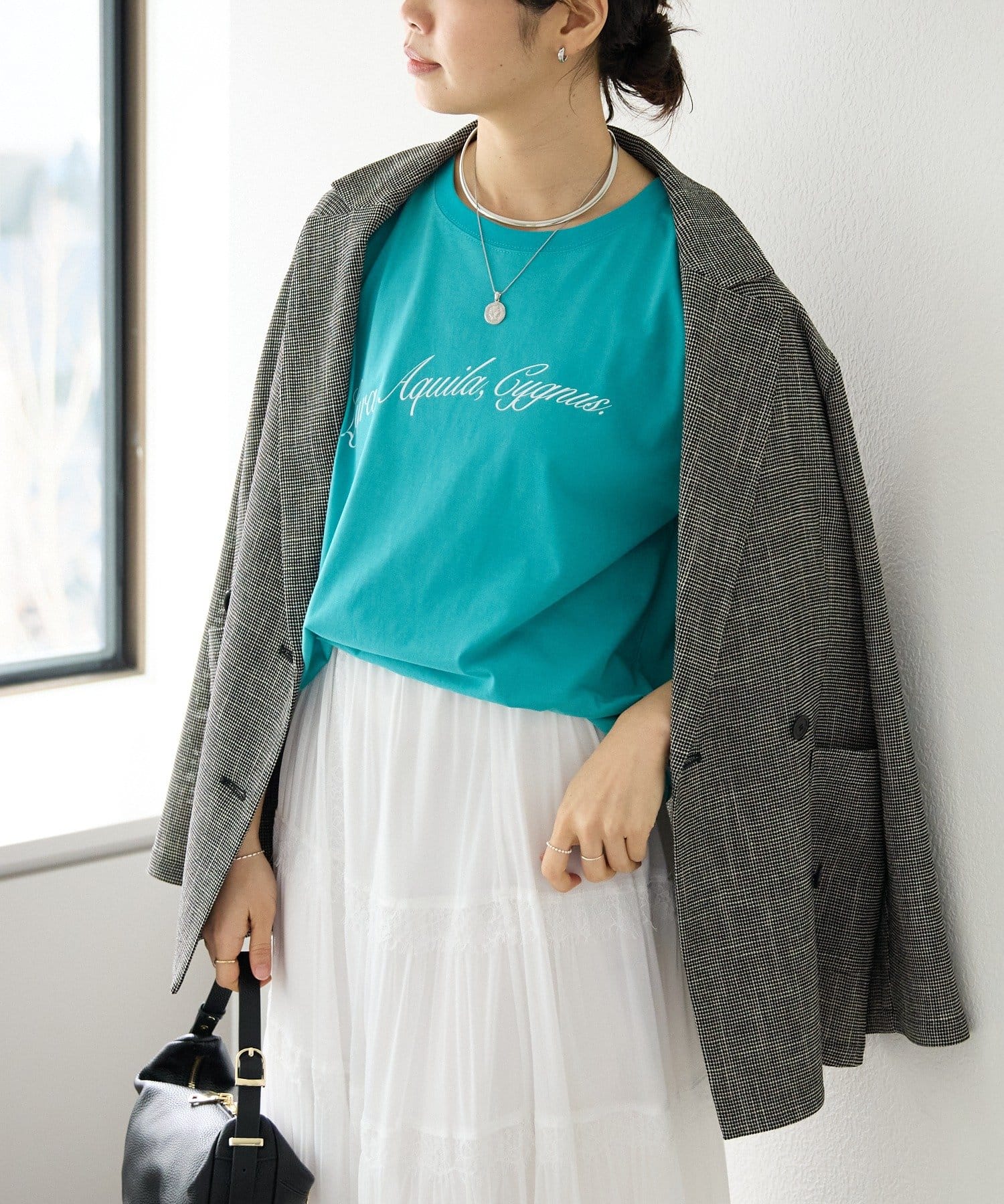 RIVE DROITE(リヴドロワ) 【接触冷感機能付き】Italic Logo Tee