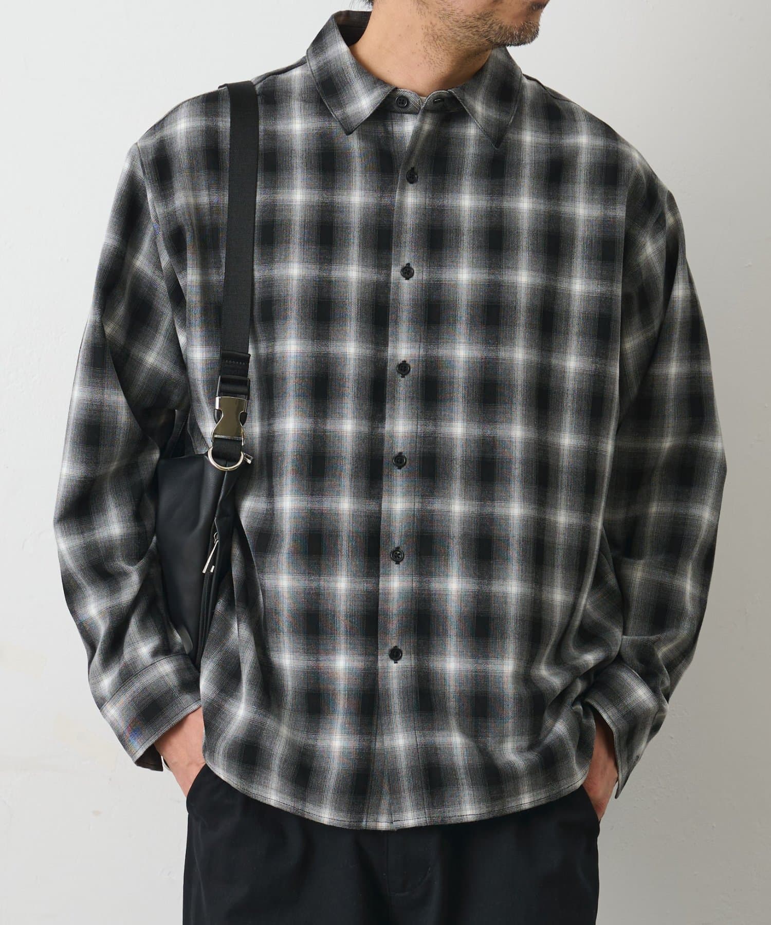 COLONY 2139(コロニー トゥーワンスリーナイン) シルキーオンブレチェック長袖シャツ