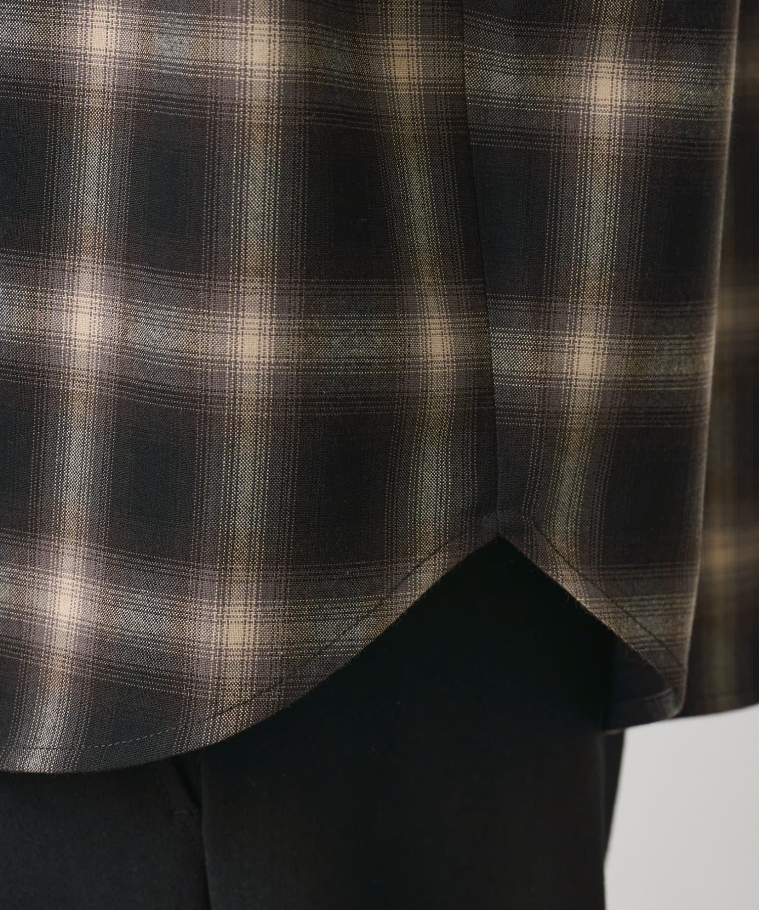 COLONY 2139(コロニー トゥーワンスリーナイン) シルキーオンブレチェック長袖シャツ