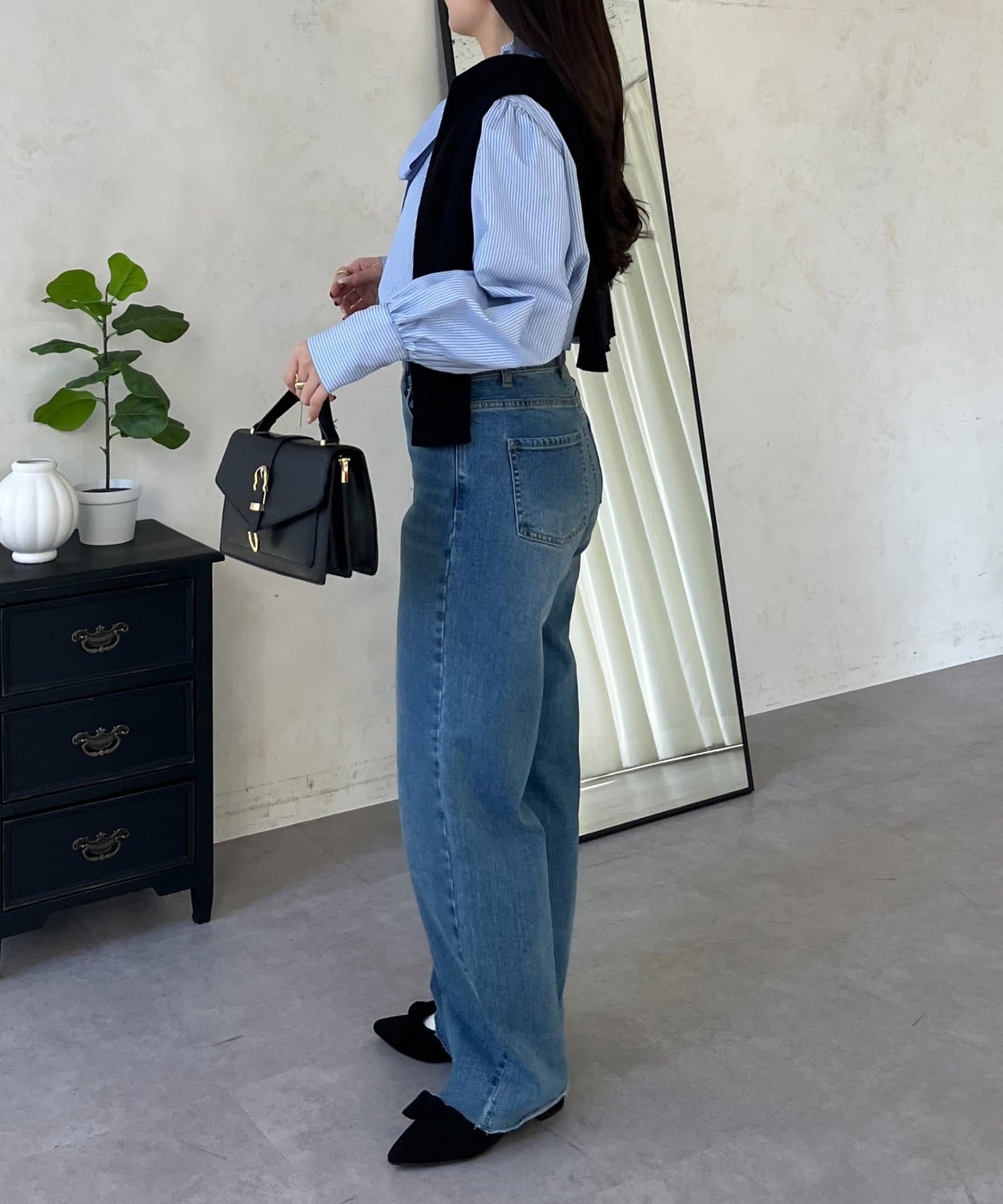 prose verse(プロズヴェール) 袖ボリュームリボンボウタイブラウス