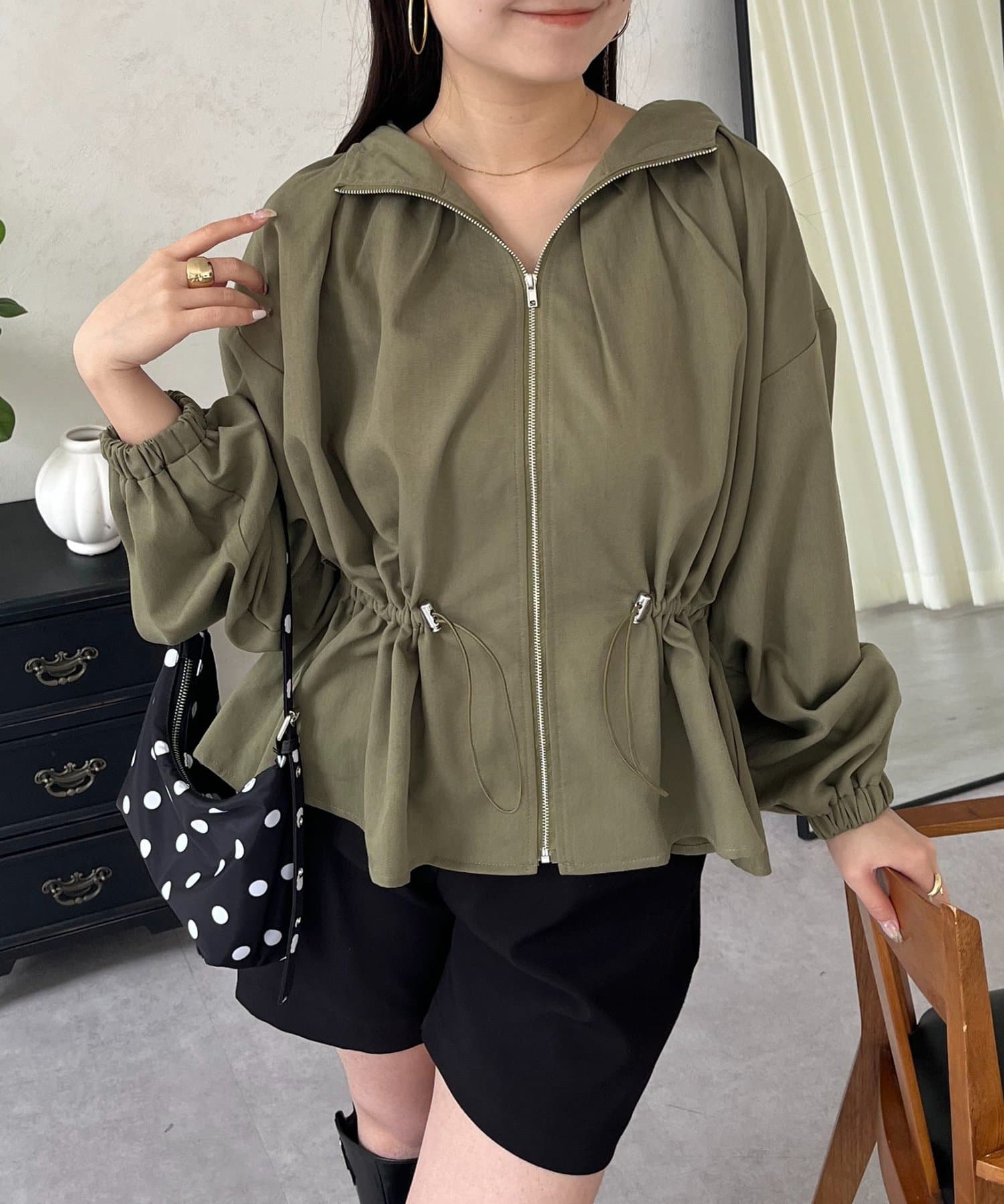 prose verse(プロズヴェール) 【UVカット】バックヨークドロストペプラムマウンテンパーカー