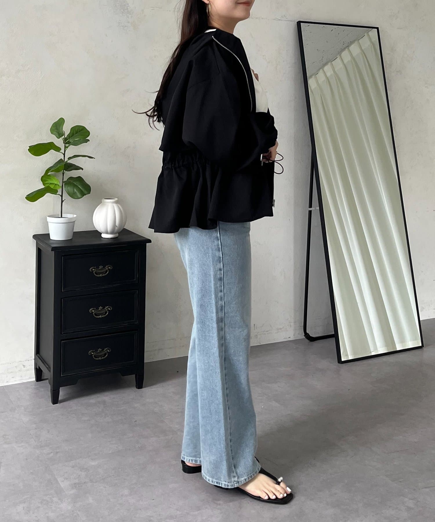 prose verse(プロズヴェール) 【UVカット】バックヨークドロストペプラムマウンテンパーカー