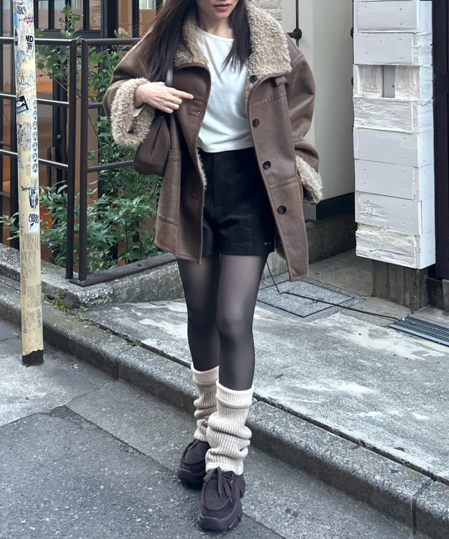 RAY CASSIN(レイカズン) 配色レッグウォーマー