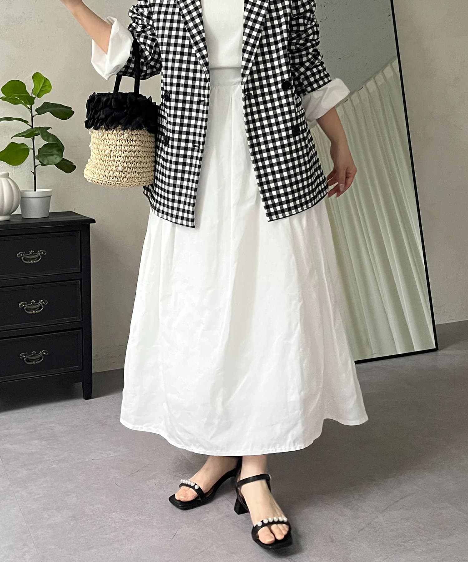 prose verse(プロズヴェール) ボリュームタフタフレアスカート