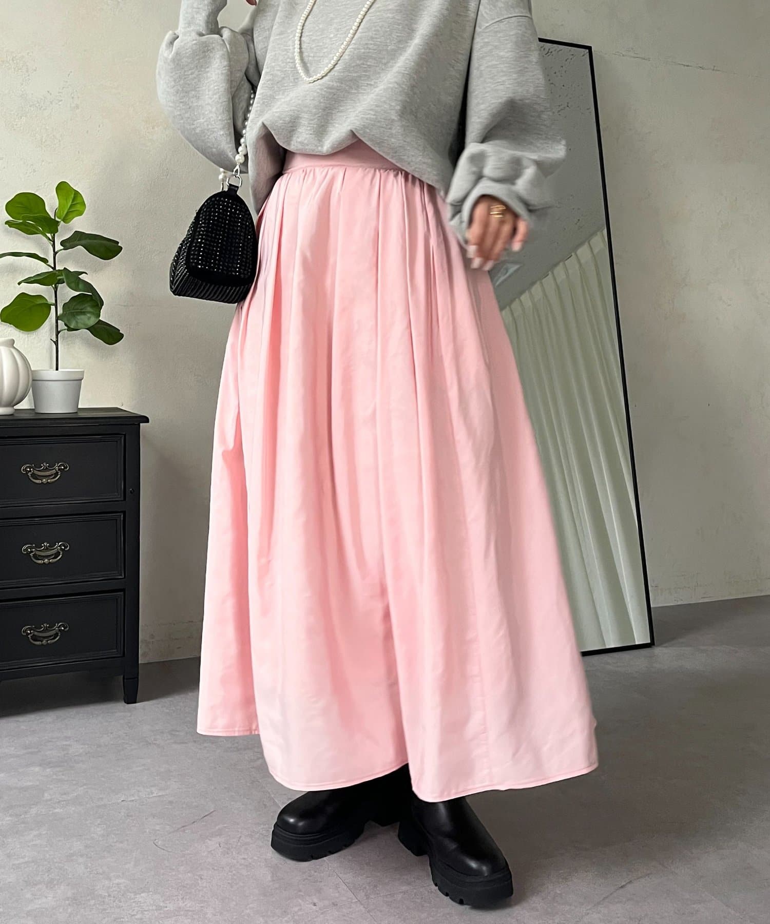 prose verse(プロズヴェール) ボリュームタフタフレアスカート