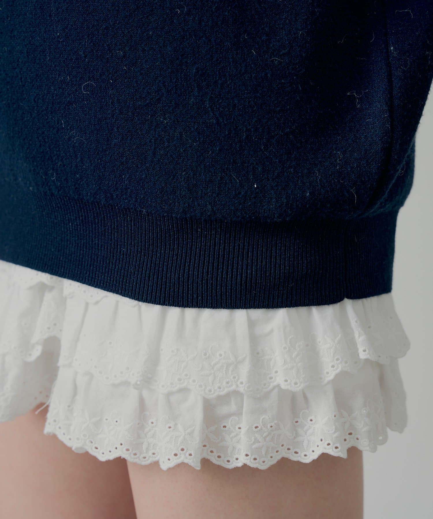 Chico(チコ) ボウタイブラウスドッキングニット