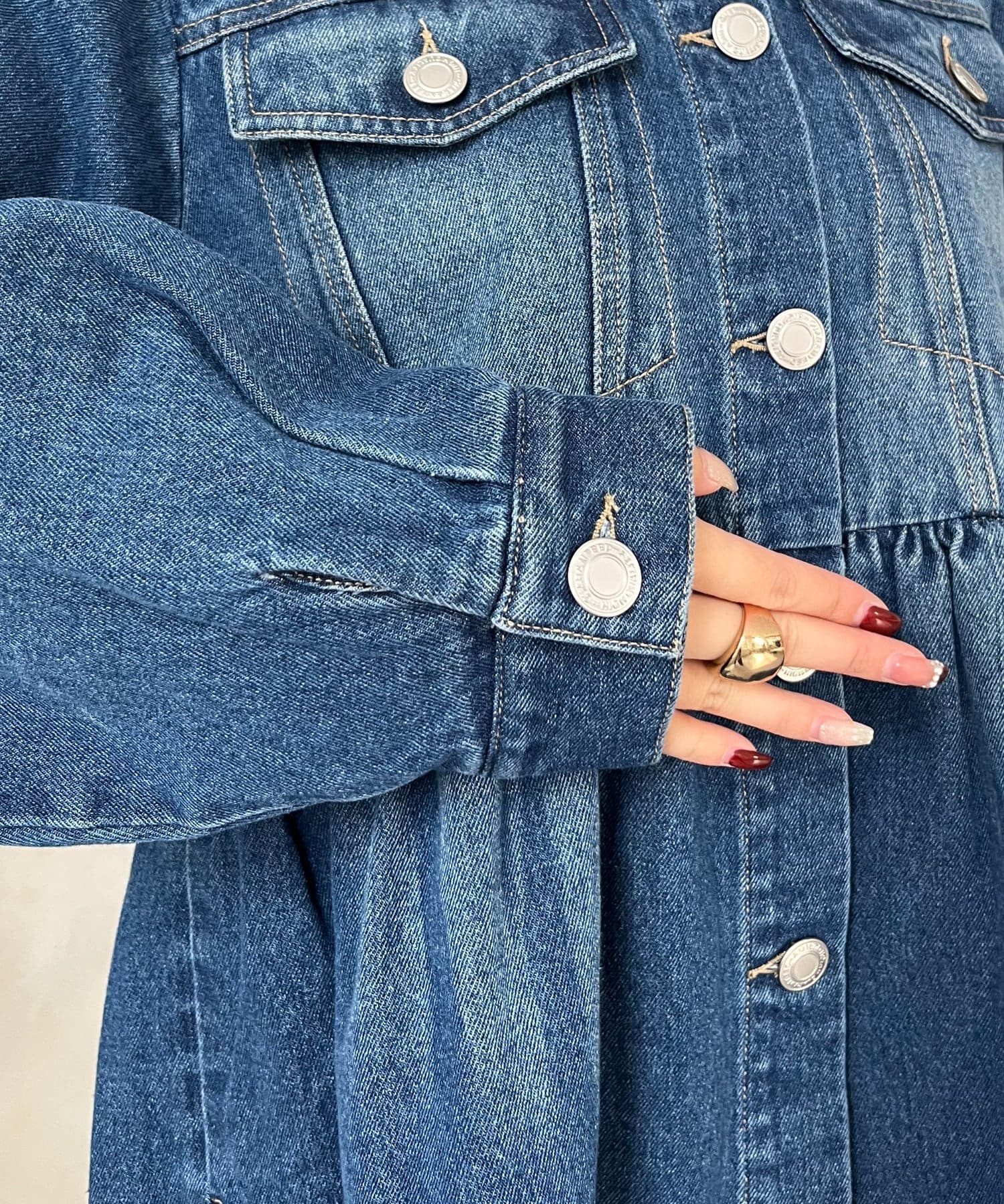 prose verse(プロズヴェール) 【春服総選挙対象商品】ペプラムデニムジャケット