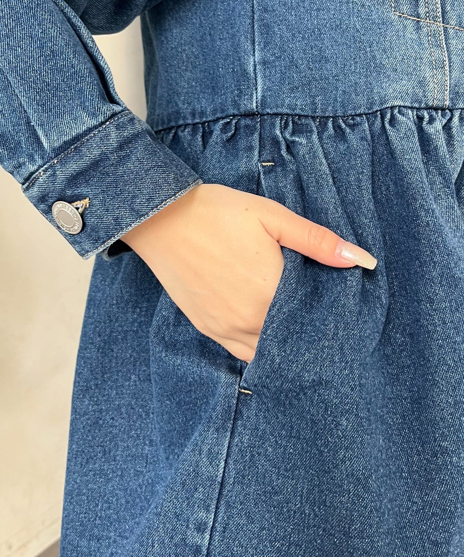 prose verse(プロズヴェール) 【春服総選挙対象商品】ペプラムデニムジャケット