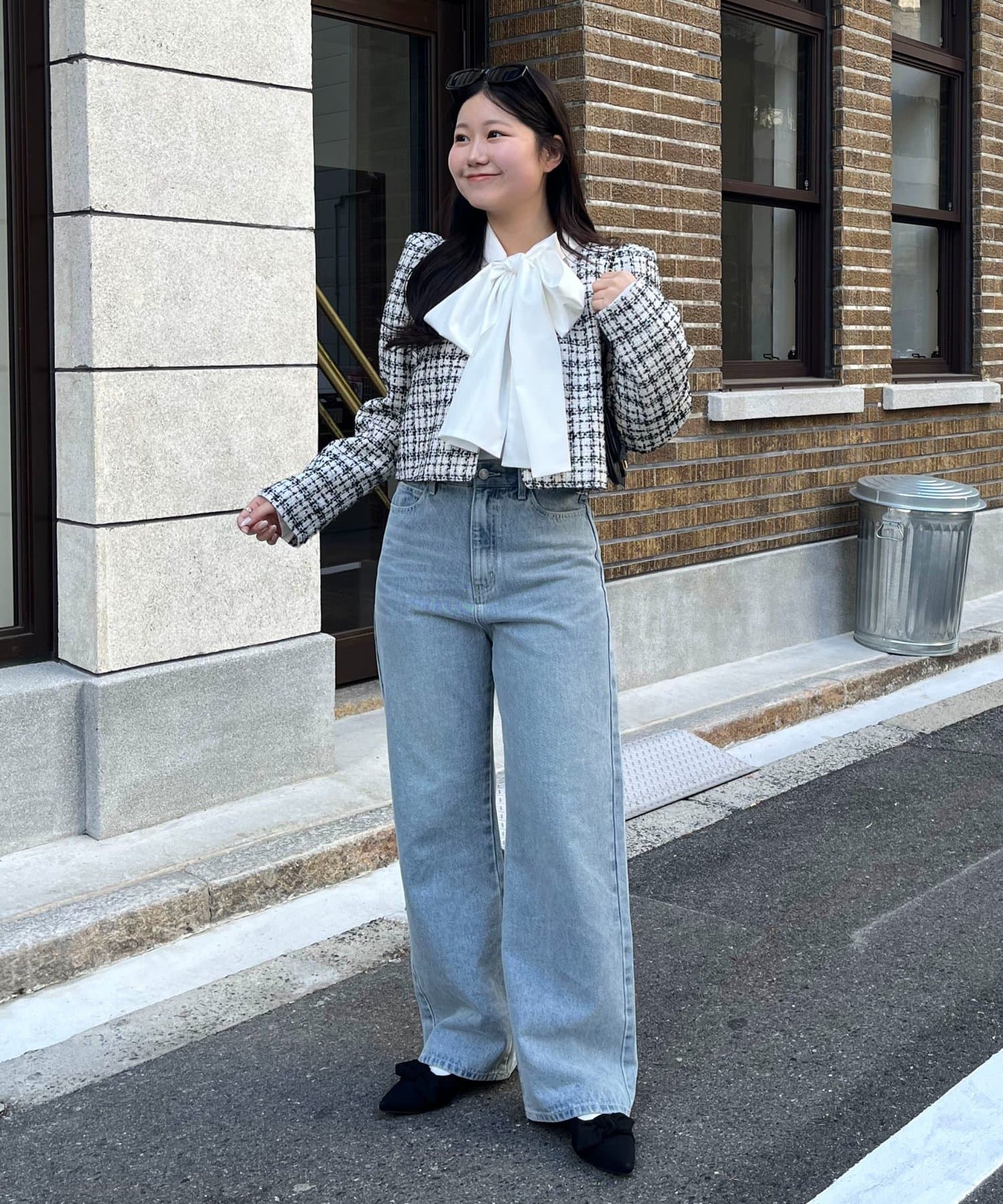 prose verse(プロズヴェール) 【MIO】調整ボタン付きストレートデニム