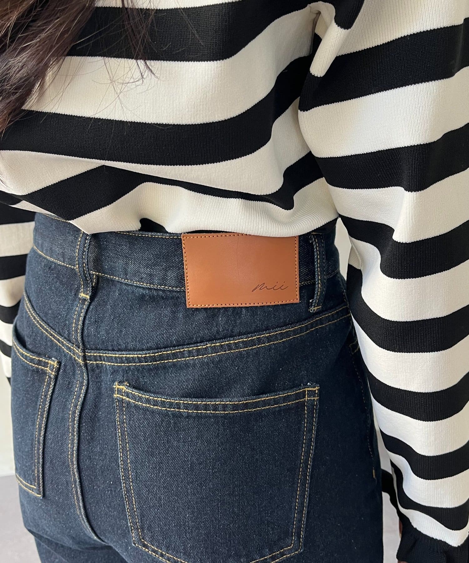 prose verse(プロズヴェール) 【MIO】調整ボタン付きストレートデニム