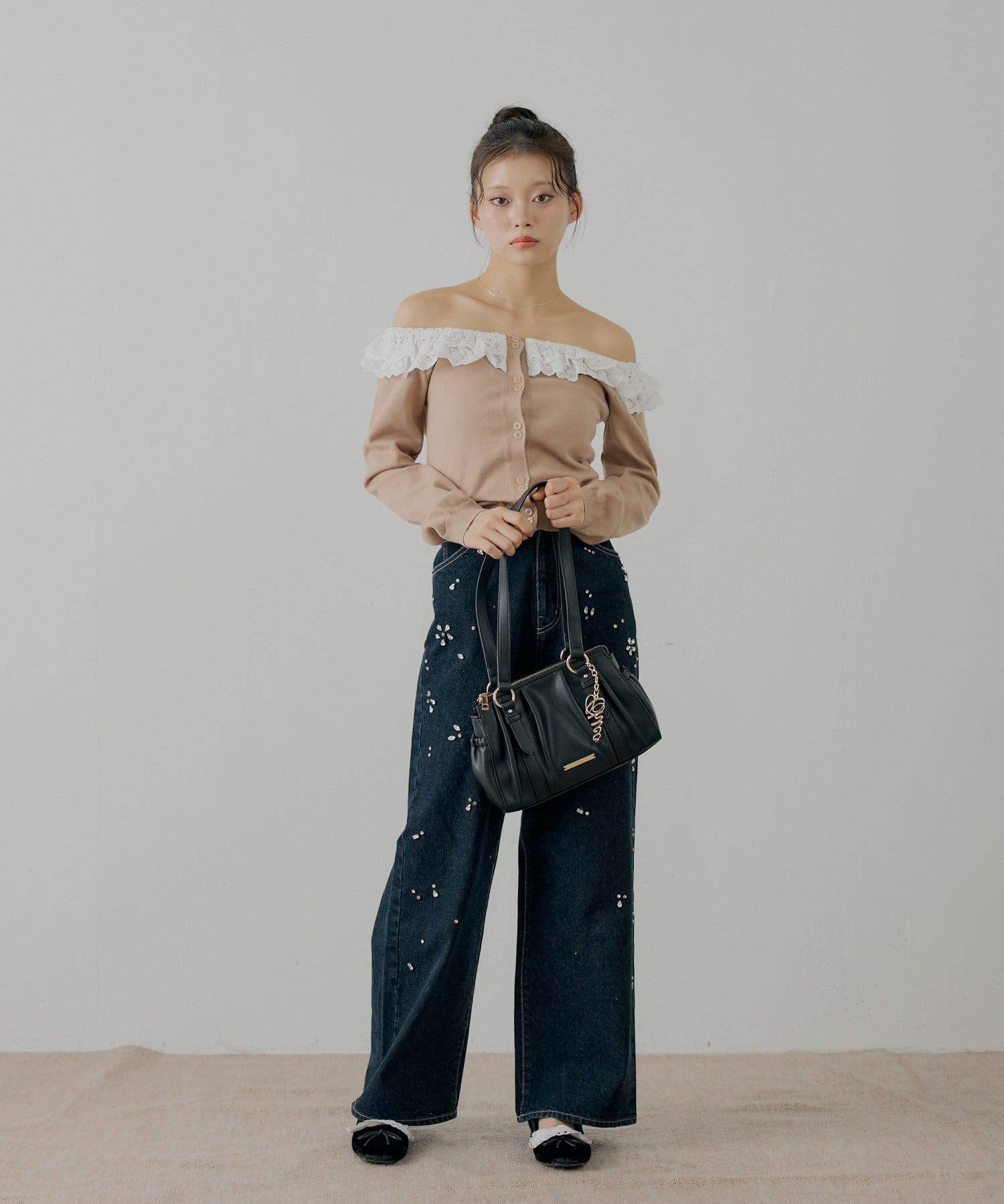 Chico(チコ) 【12/19(金)18時販売】レースティアードオフショルカーディガン