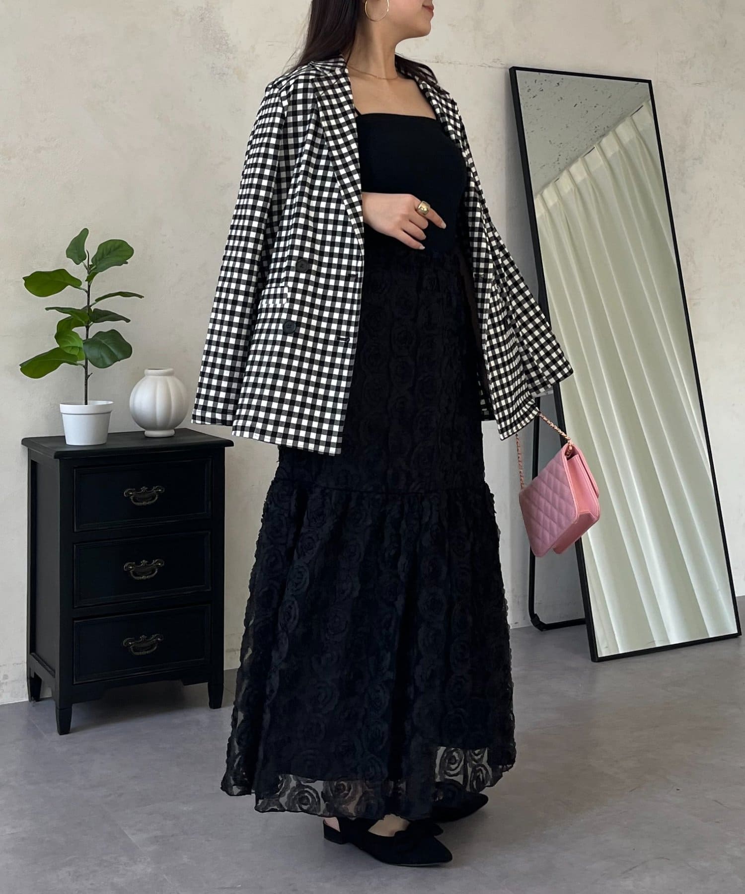 prose verse(プロズヴェール) 3Dフラワーティアードスカート