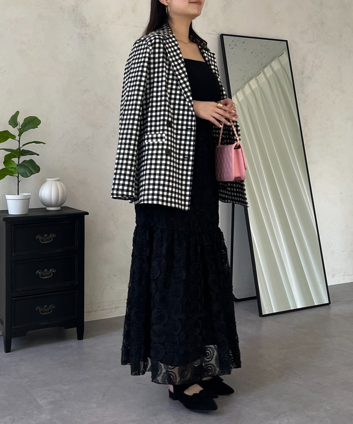 prose verse(プロズヴェール) 3Dフラワーティアードスカート