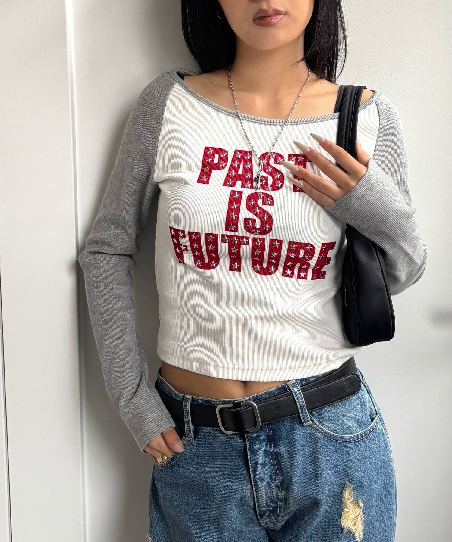 WHO’S WHO gallery(フーズフーギャラリー) STAR STUDS RAGLAN LOG TOPS