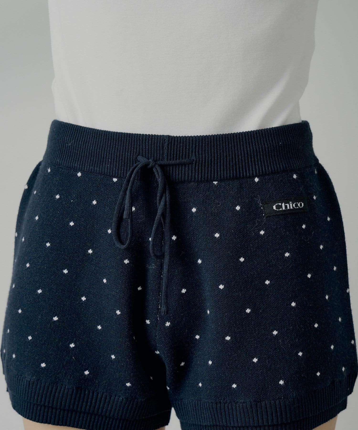 Chico(チコ) 【セットアップ対応】コンパクトニットショートパンツ