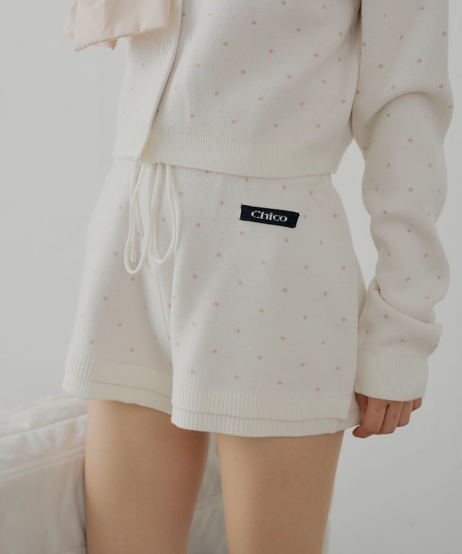 Chico(チコ) 【12/19(金)18時販売】【セットアップ対応】コンパクトニットショートパンツ