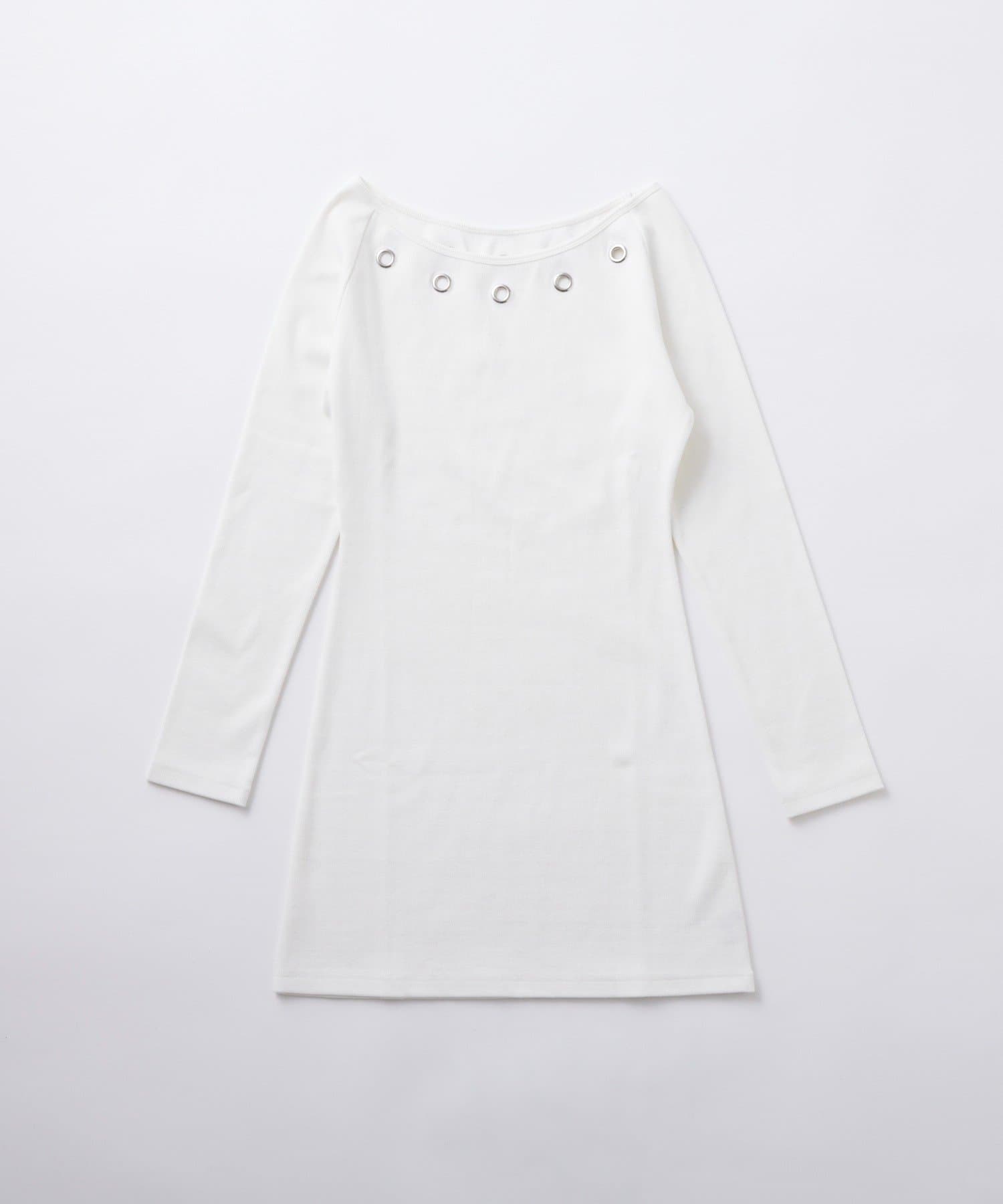 WHO’S WHO gallery(フーズフーギャラリー) アイレットリブワンピース