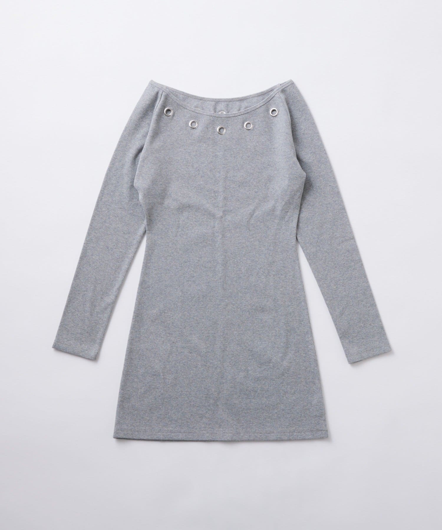 WHO’S WHO gallery(フーズフーギャラリー) アイレットリブワンピース