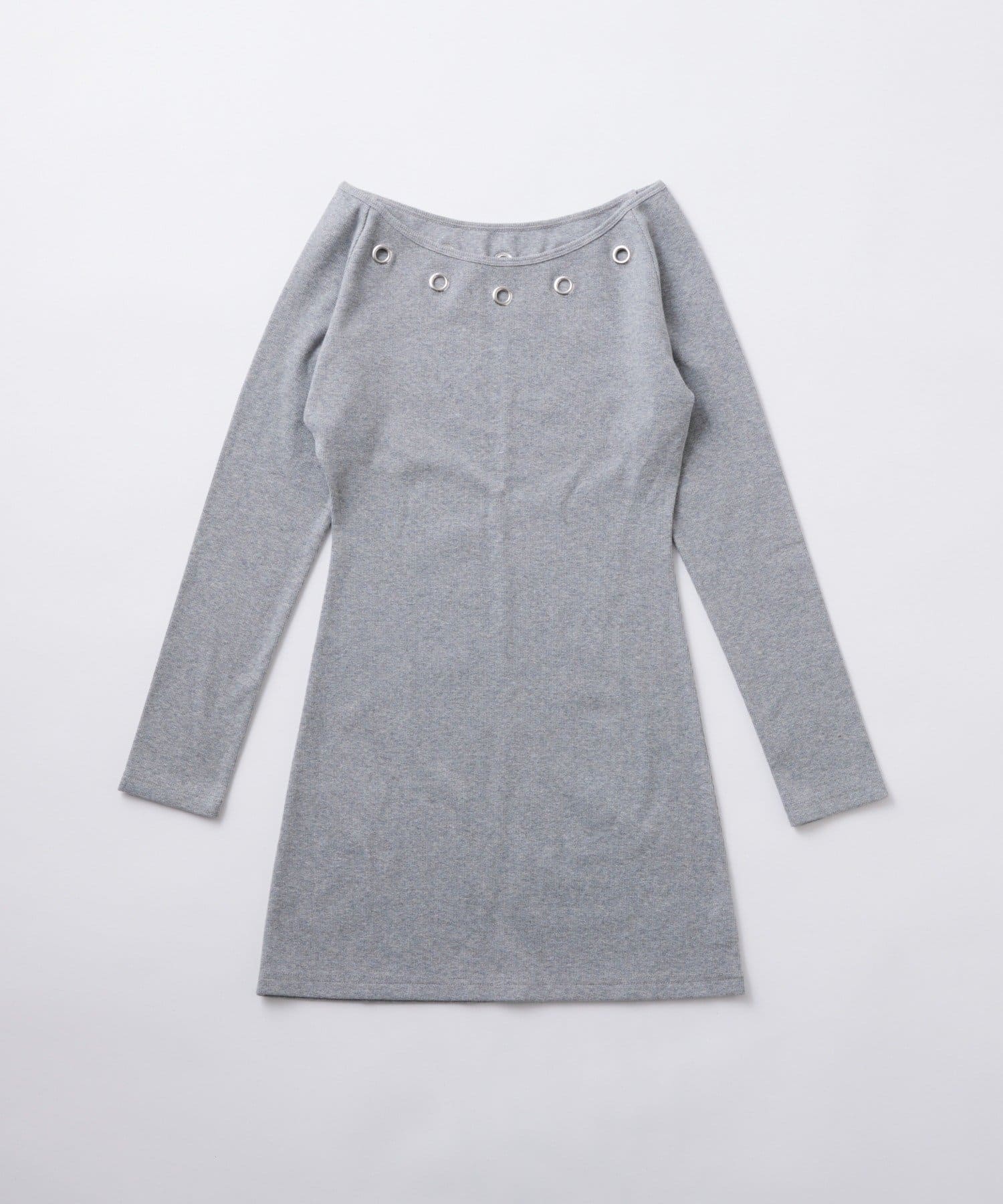 WHO’S WHO gallery(フーズフーギャラリー) アイレットリブワンピース