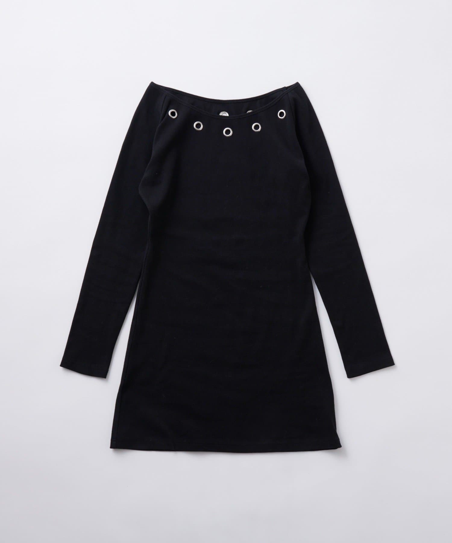 WHO’S WHO gallery(フーズフーギャラリー) アイレットリブワンピース