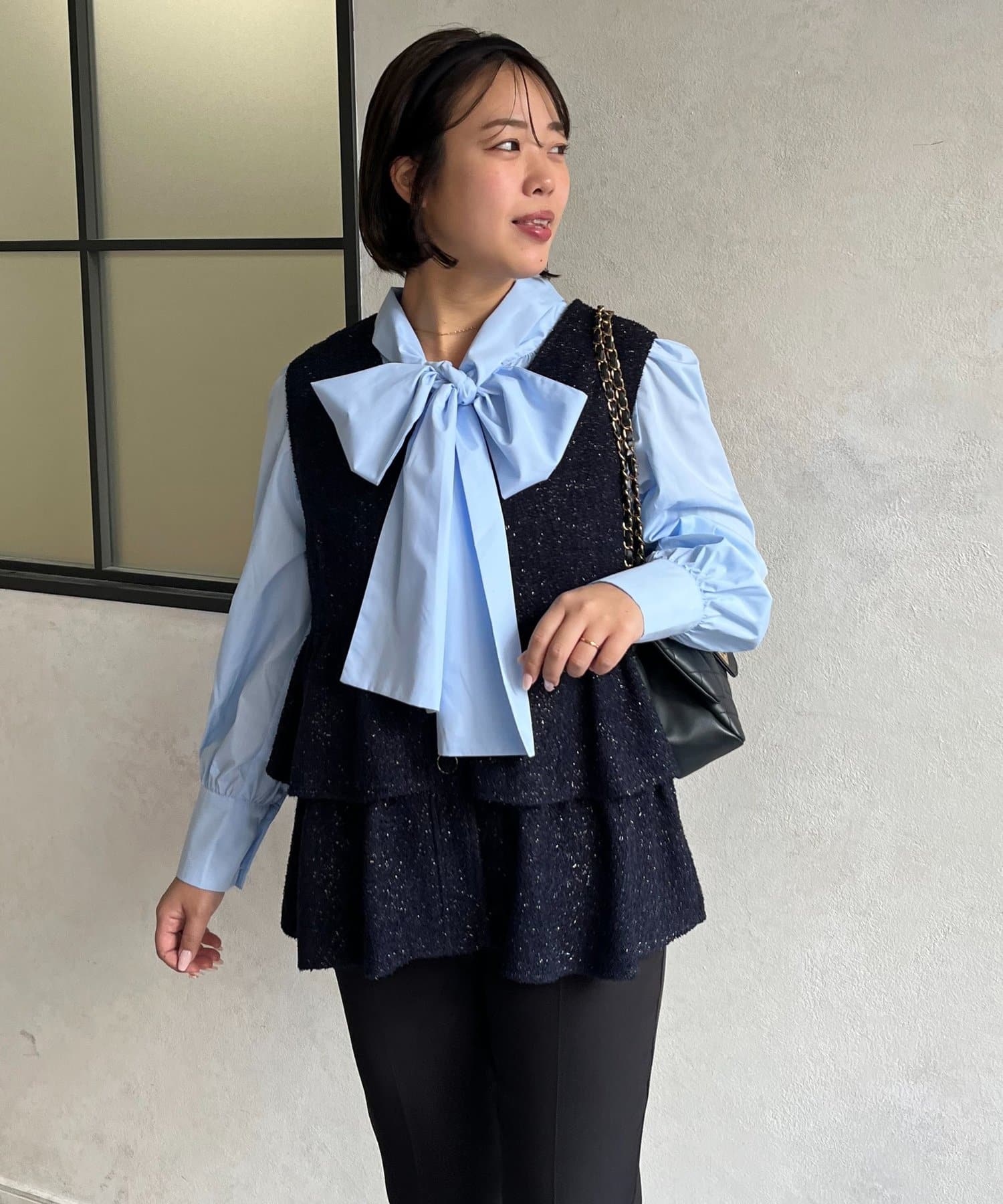 prose verse(プロズヴェール) 【SAPON】3WAYティアードフリルツイードジレ