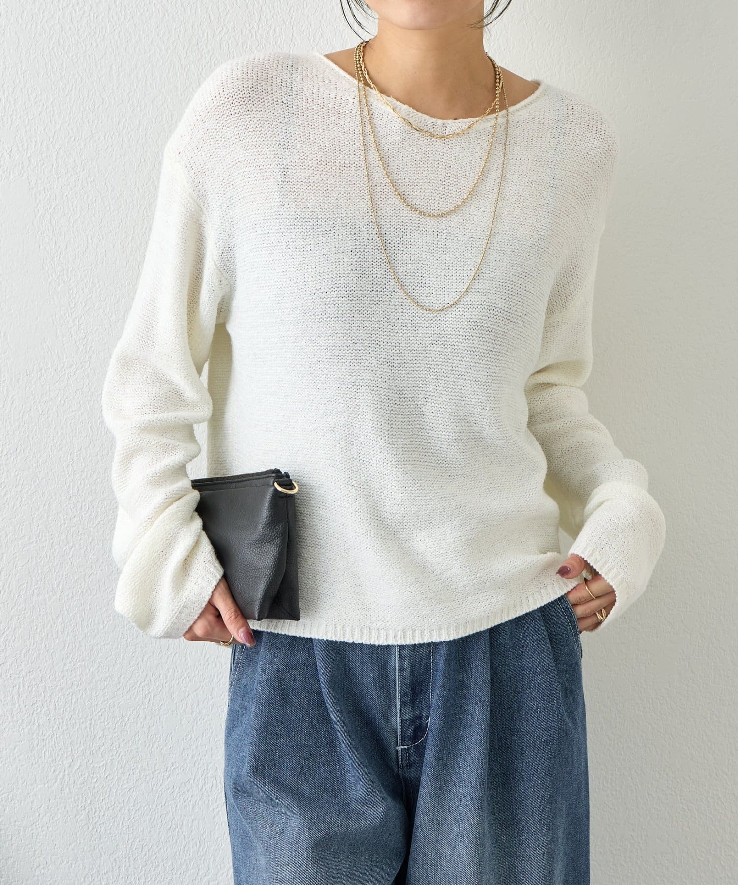 Jena　espace merveilleux(ジェナ　エスパスメルヴェイユ) テープヤーンVニット