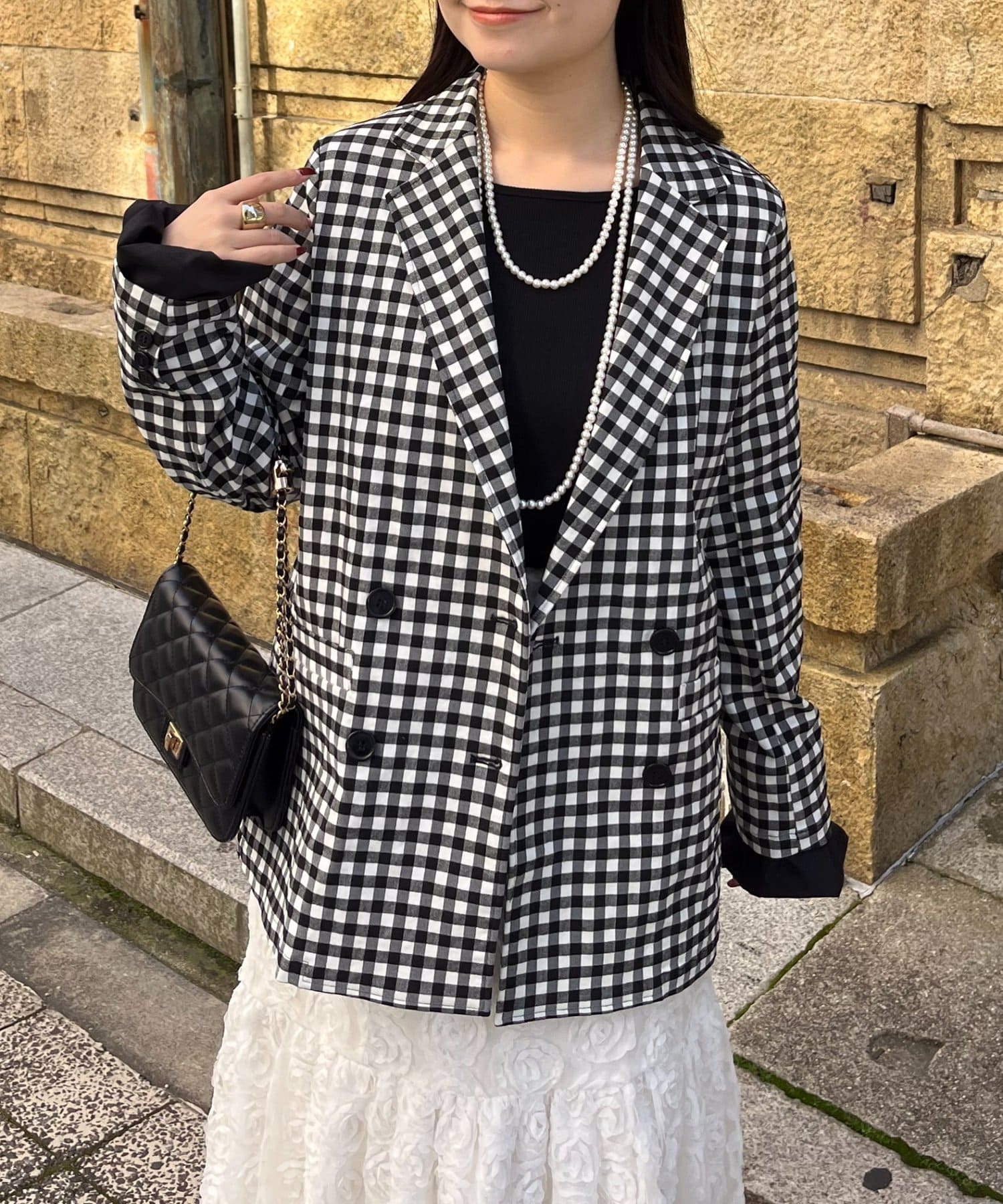 prose verse(プロズヴェール) 【春服総選挙対象商品】ストレッチギンガムチェックジャケット