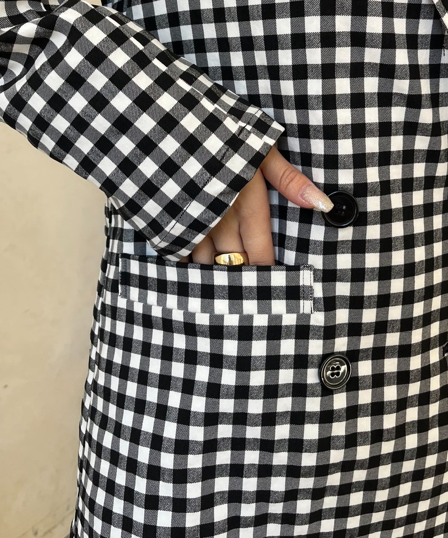 prose verse(プロズヴェール) 【春服総選挙対象商品】ストレッチギンガムチェックジャケット