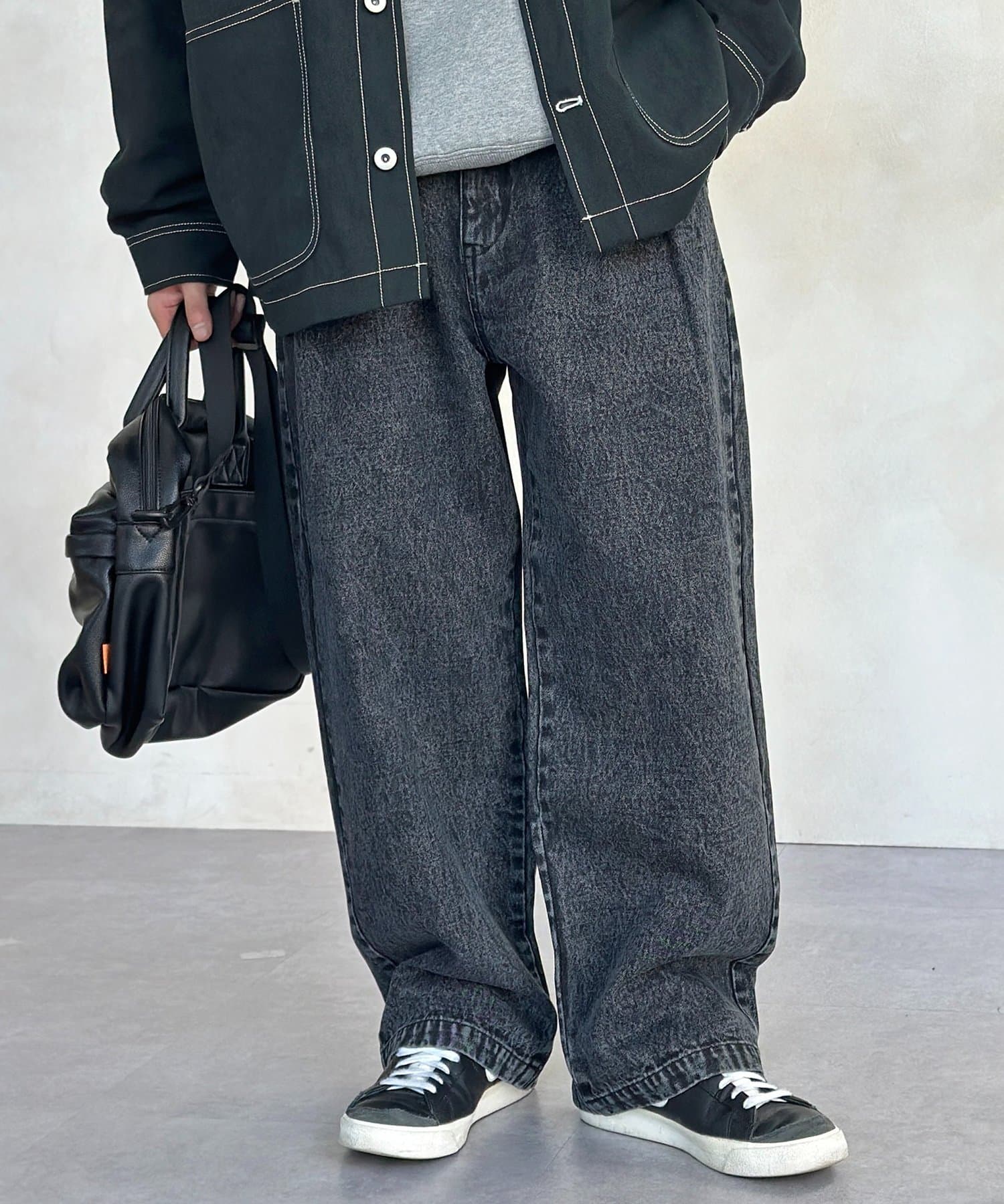 CPCM(シーピーシーエム) 2タックワイドデニムスラックス