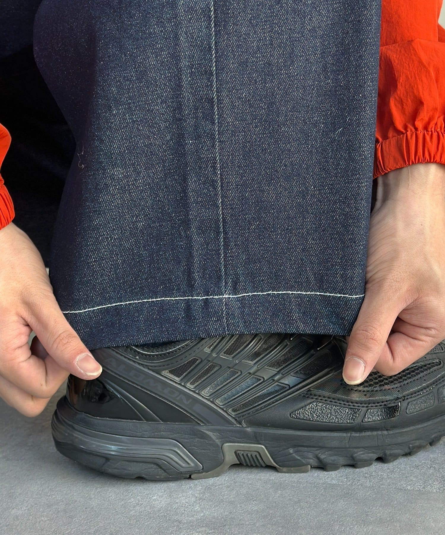 CPCM(シーピーシーエム) 2タックワイドデニムスラックス