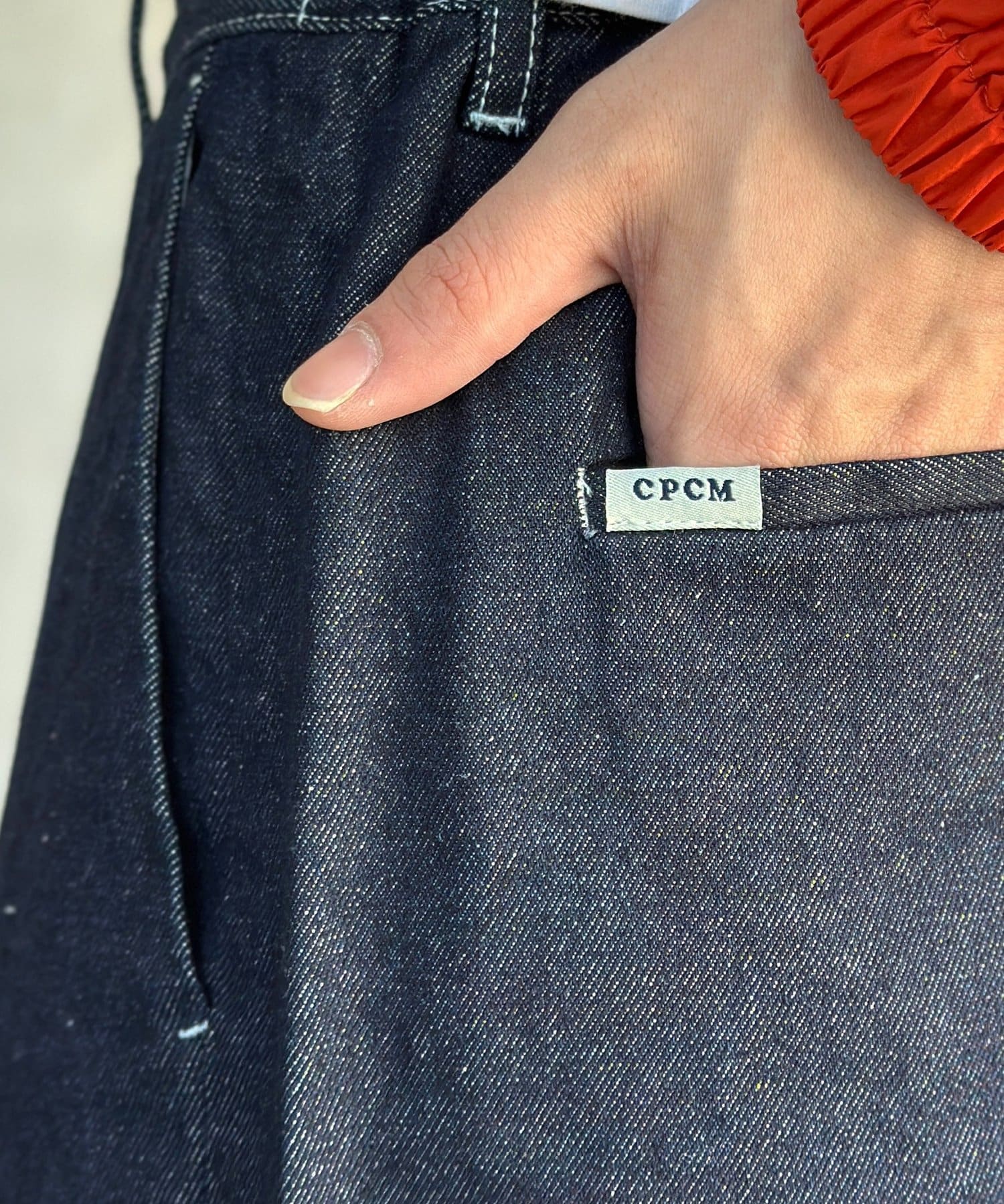 CPCM(シーピーシーエム) 2タックワイドデニムスラックス