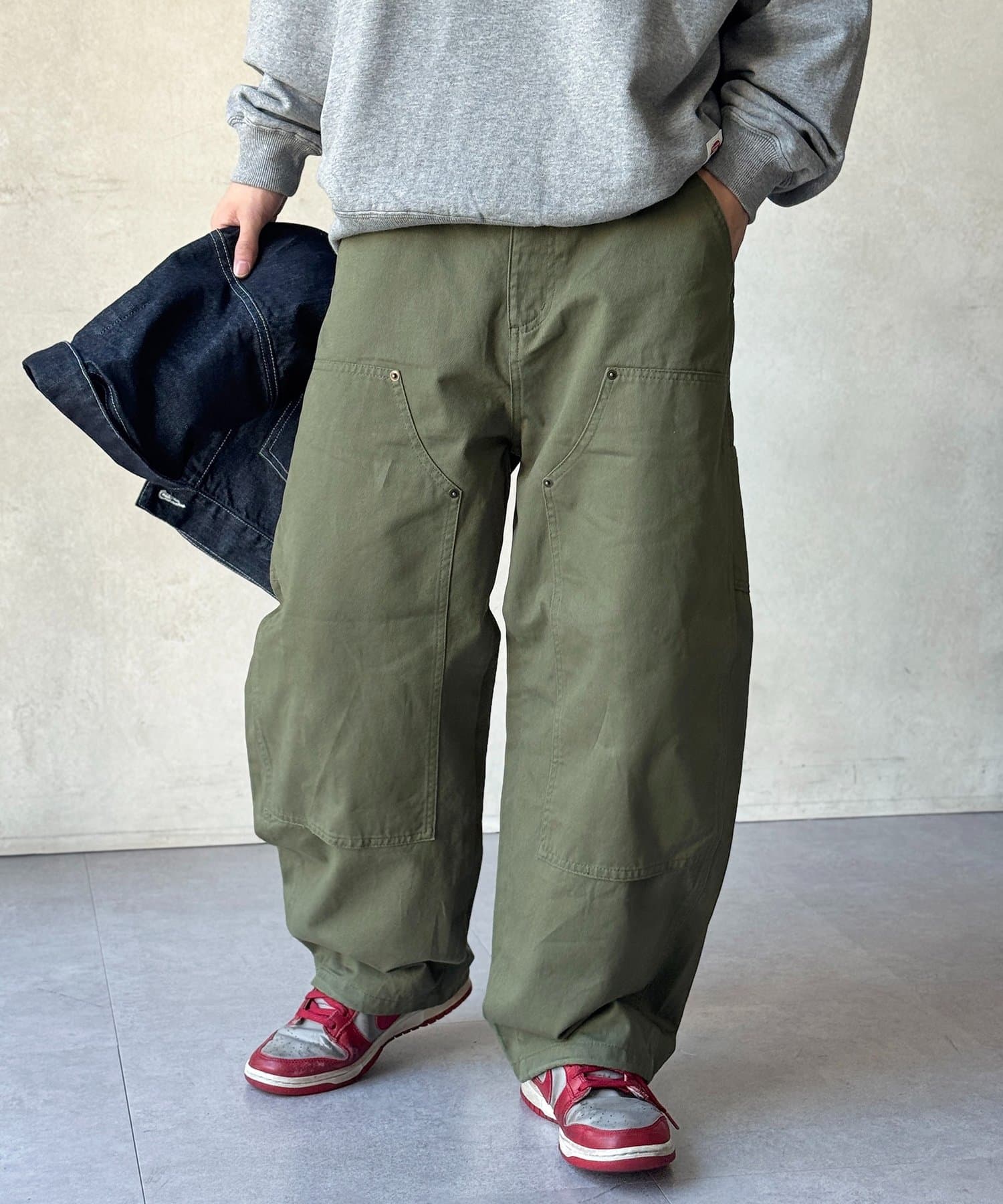 CPCM(シーピーシーエム) ダブルニーカーブペインターパンツ