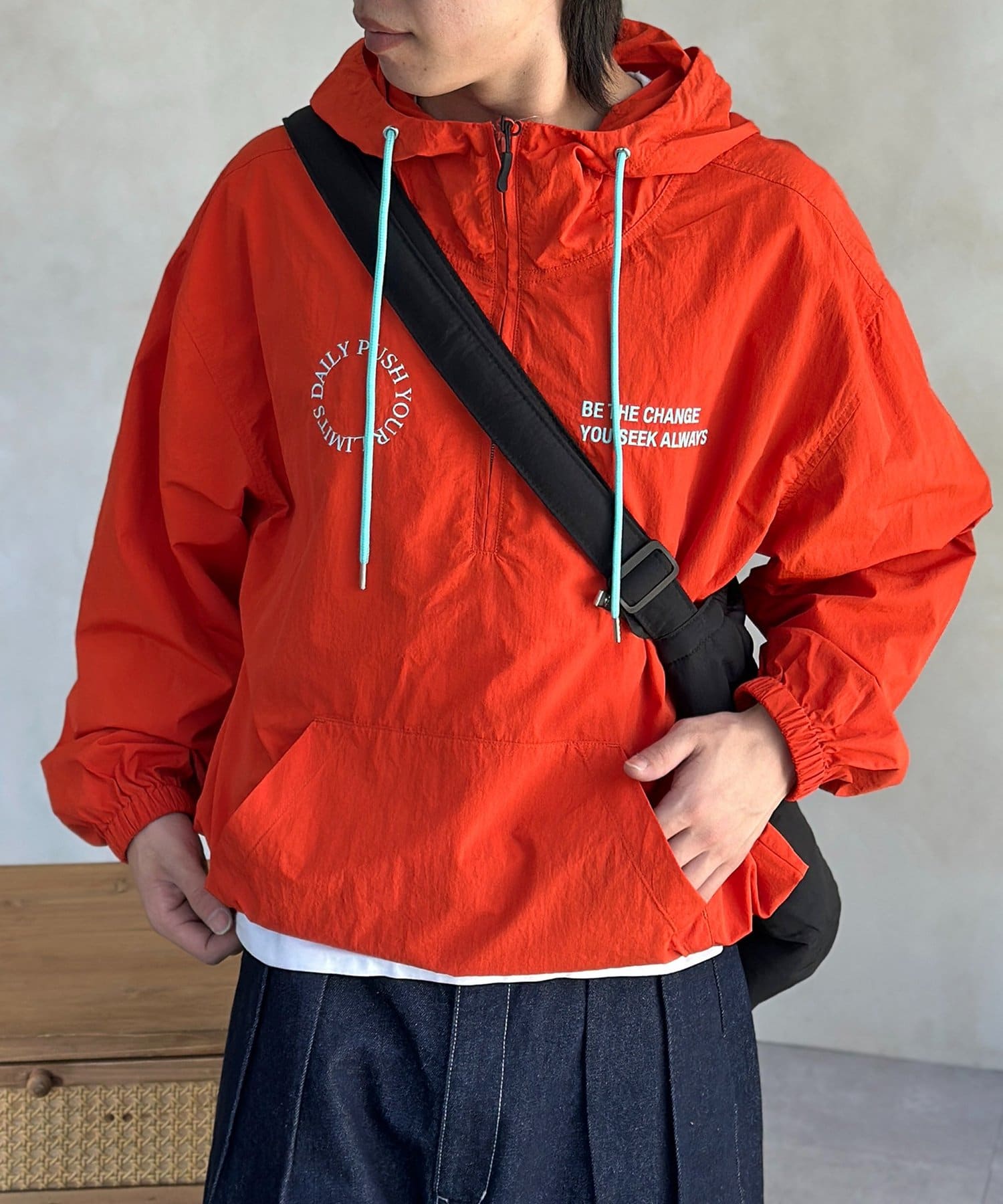 CPCM(シーピーシーエム) ナイロンアノラックパーカー