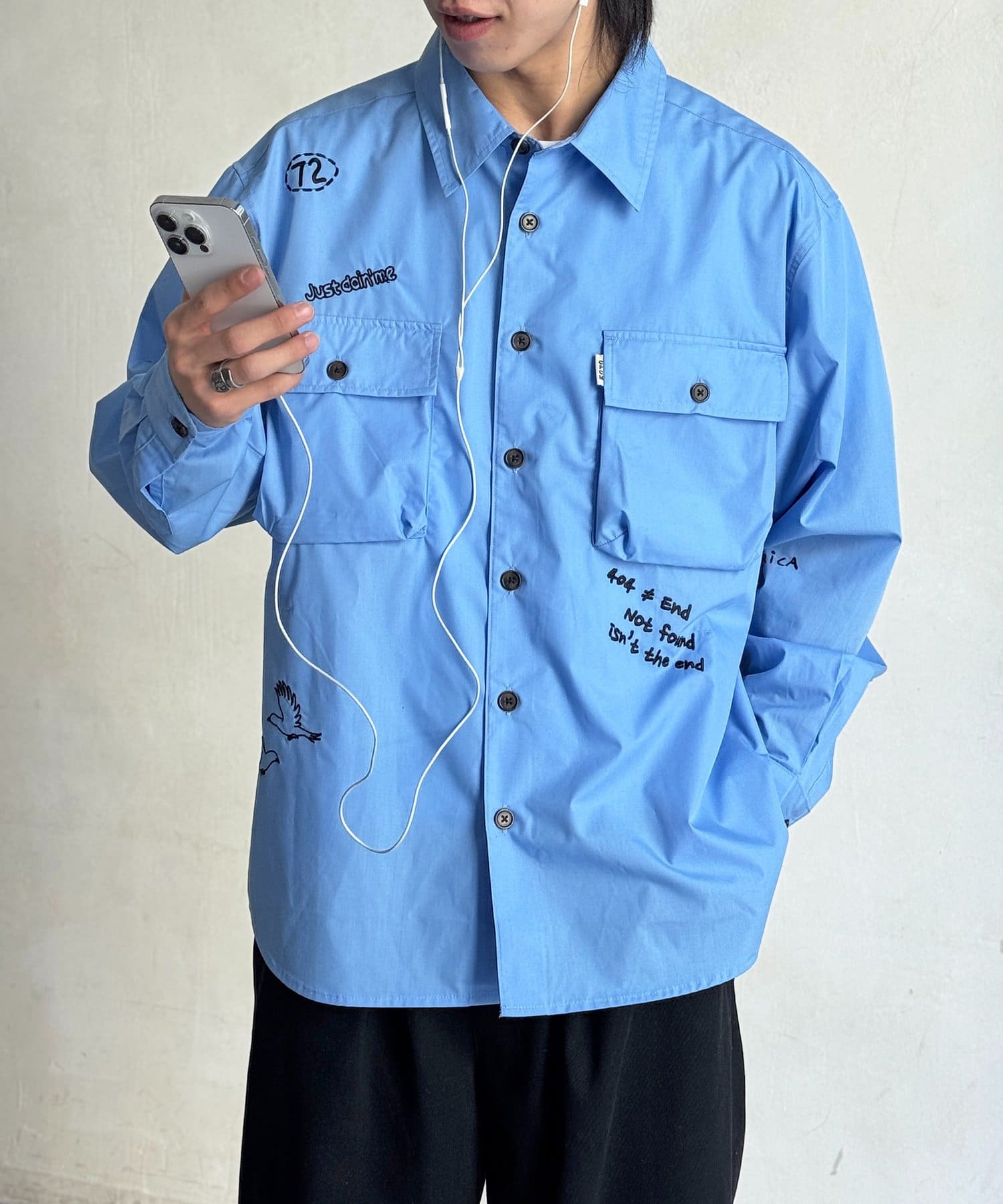 CPCM(シーピーシーエム) 落書き刺繍シャツ