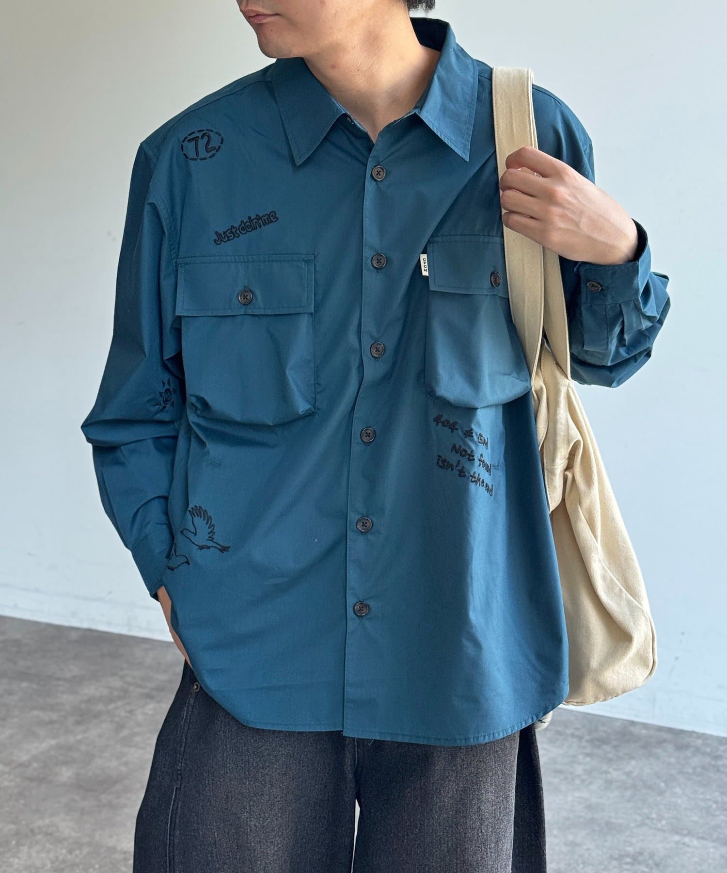 CPCM(シーピーシーエム) 落書き刺繍シャツ