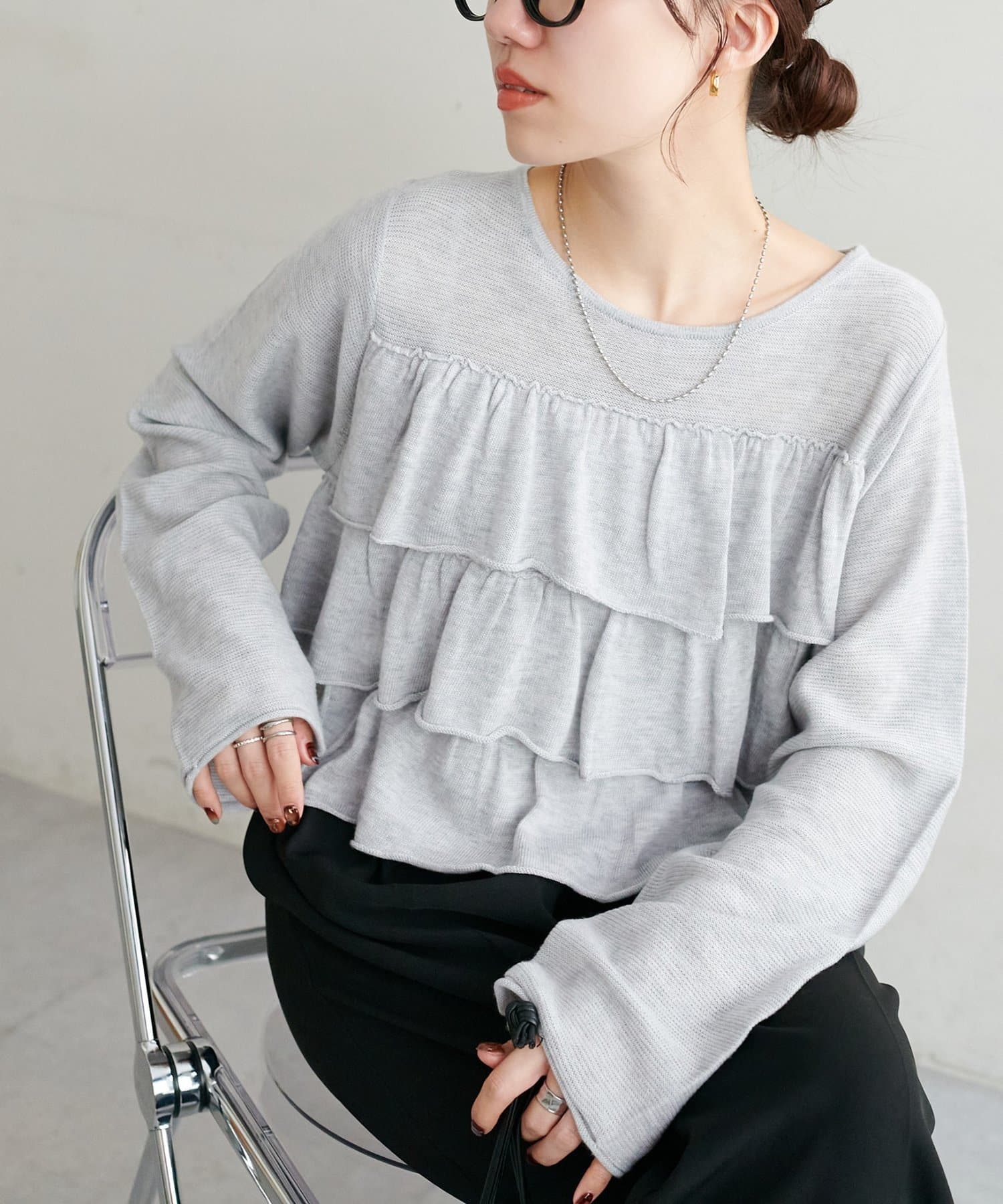 DISCOAT(ディスコート) 【SS先行予約】フリルプルオーバー