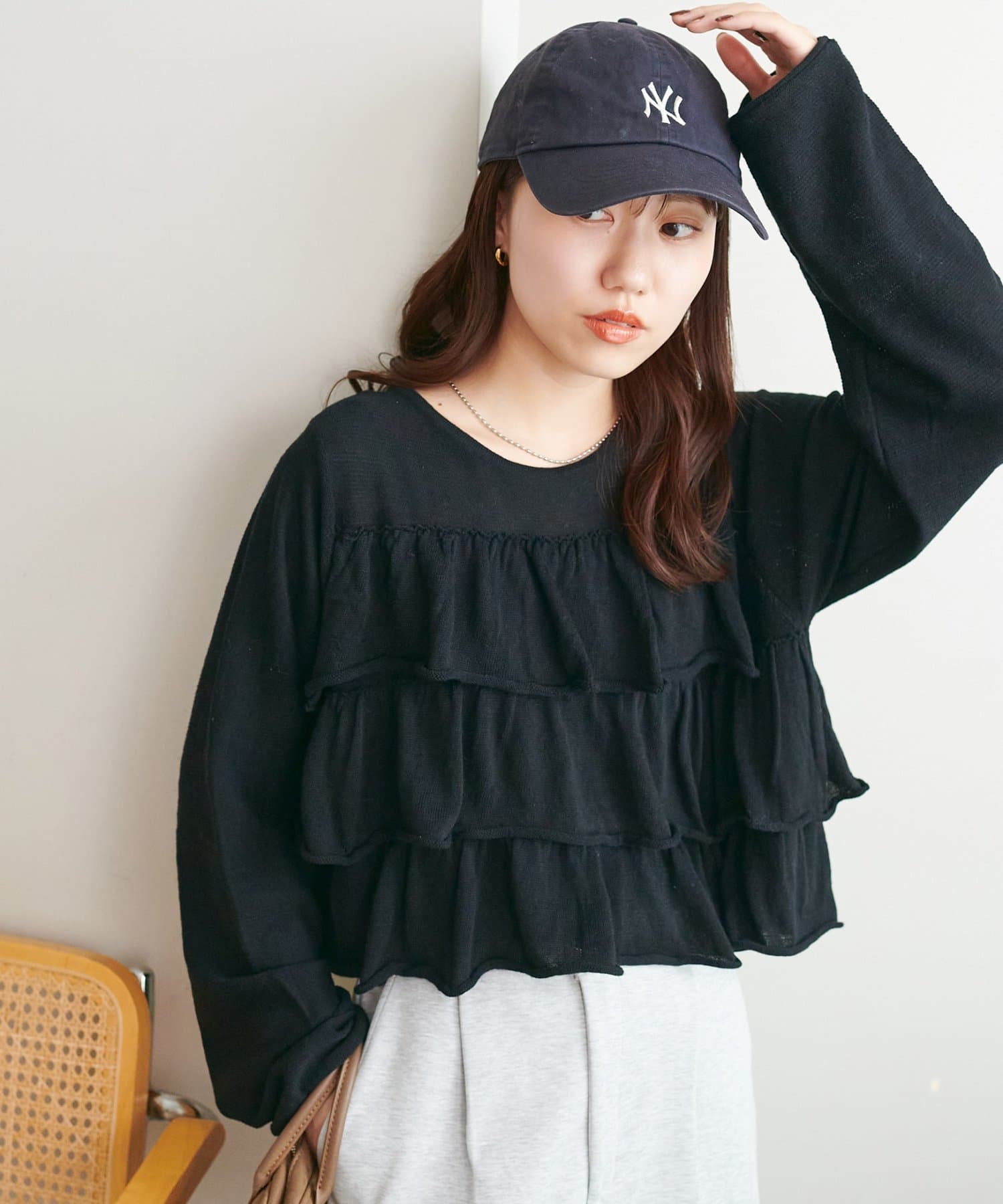 DISCOAT(ディスコート) 【SS先行予約】フリルプルオーバー