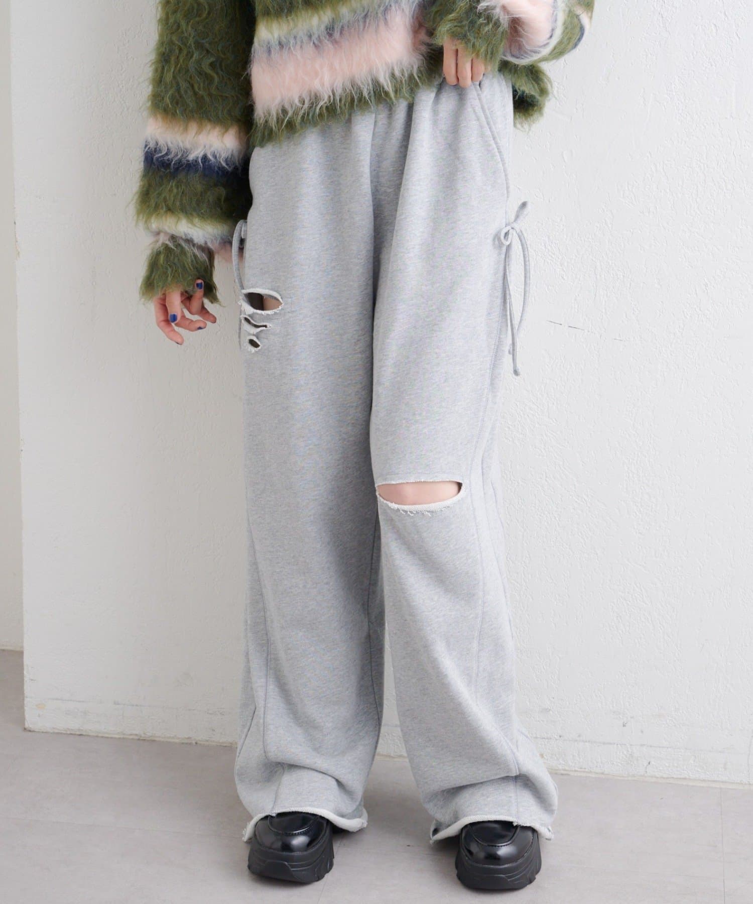 OUTLET(アウトレット) 【w closet】リボンスウェットパンツ