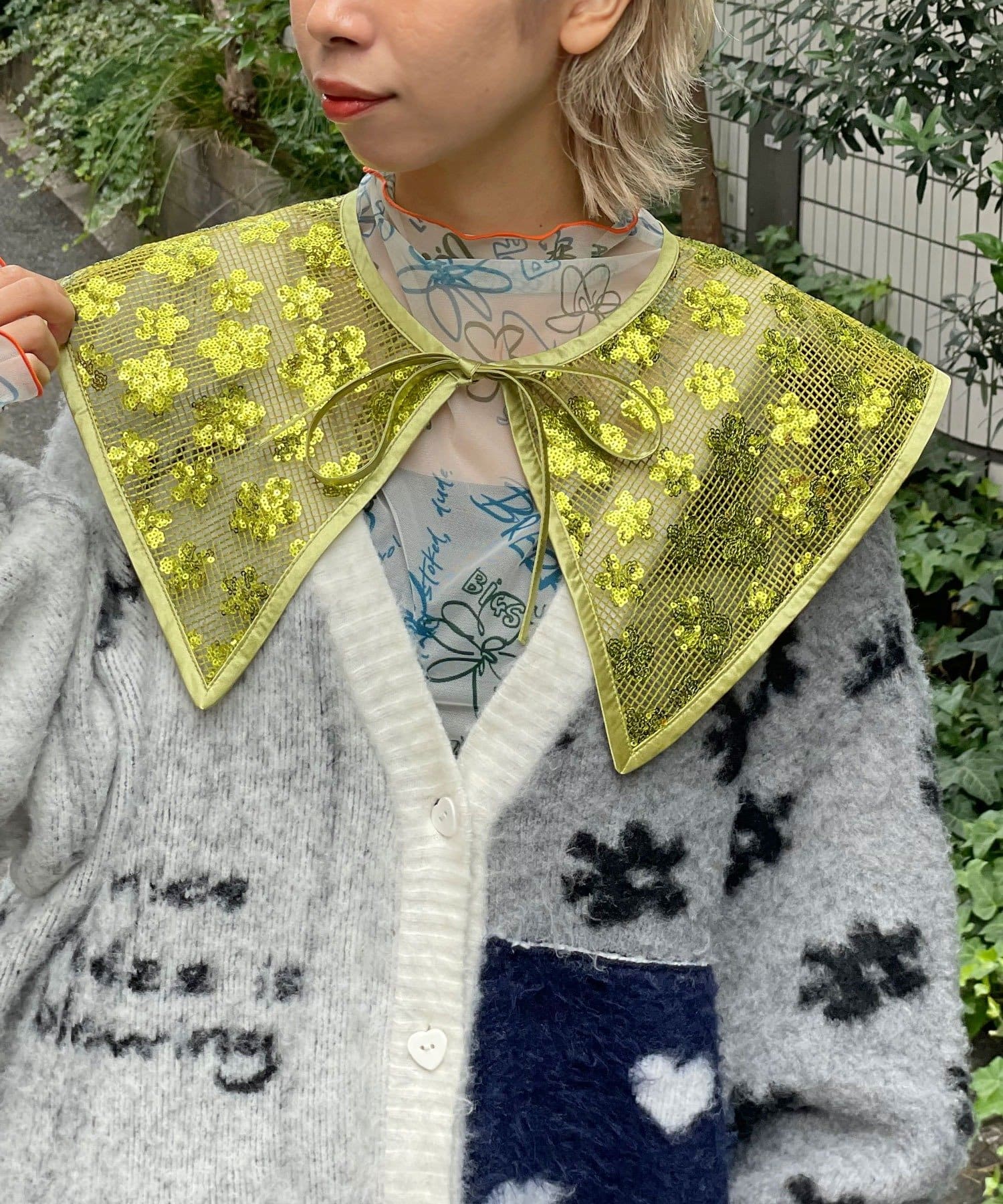 OUTLET(アウトレット) 【Ciaopanic】H.Sスパンコール付け衿