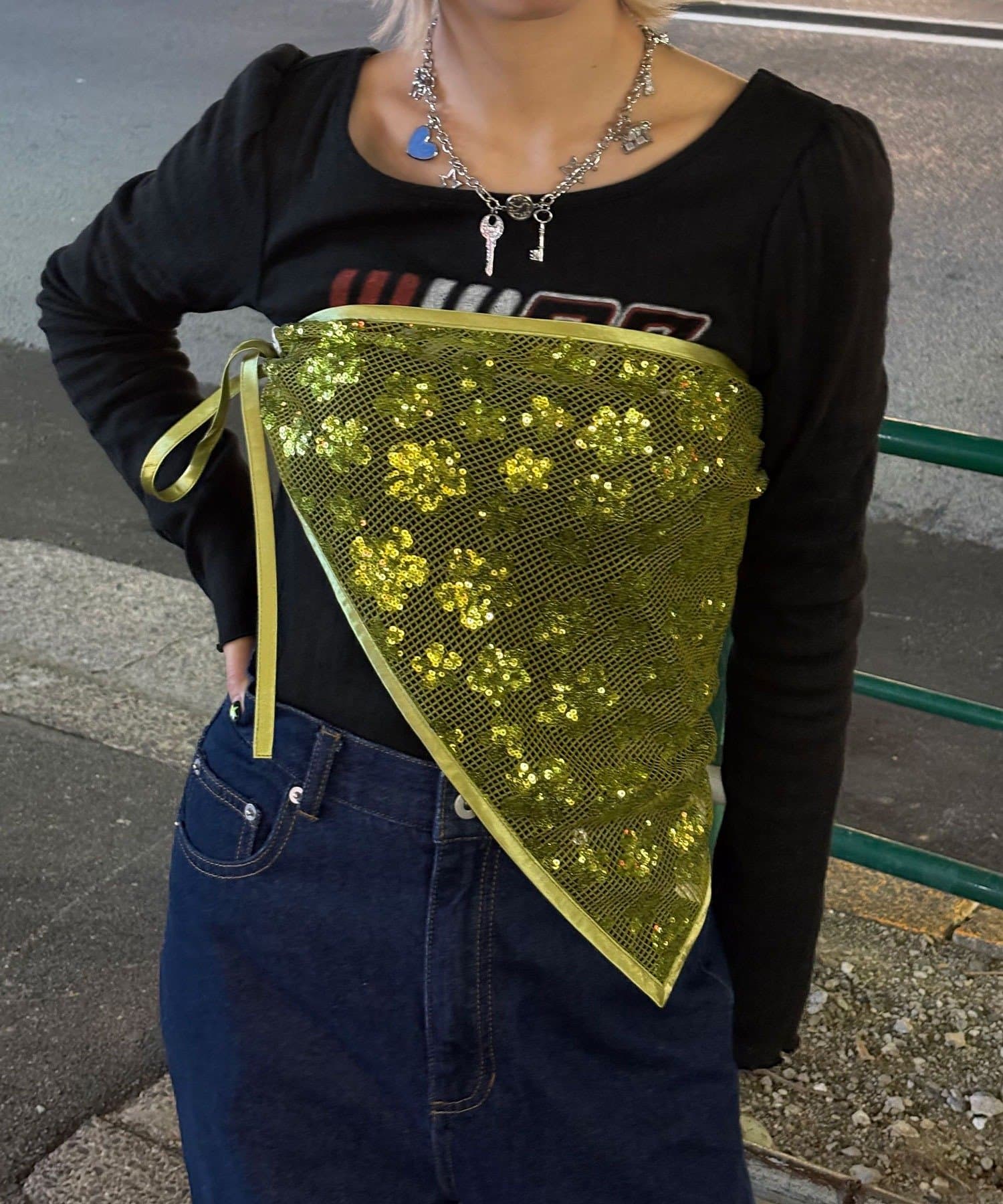 OUTLET(アウトレット) 【Ciaopanic】H.Sスパンコールスカーフ