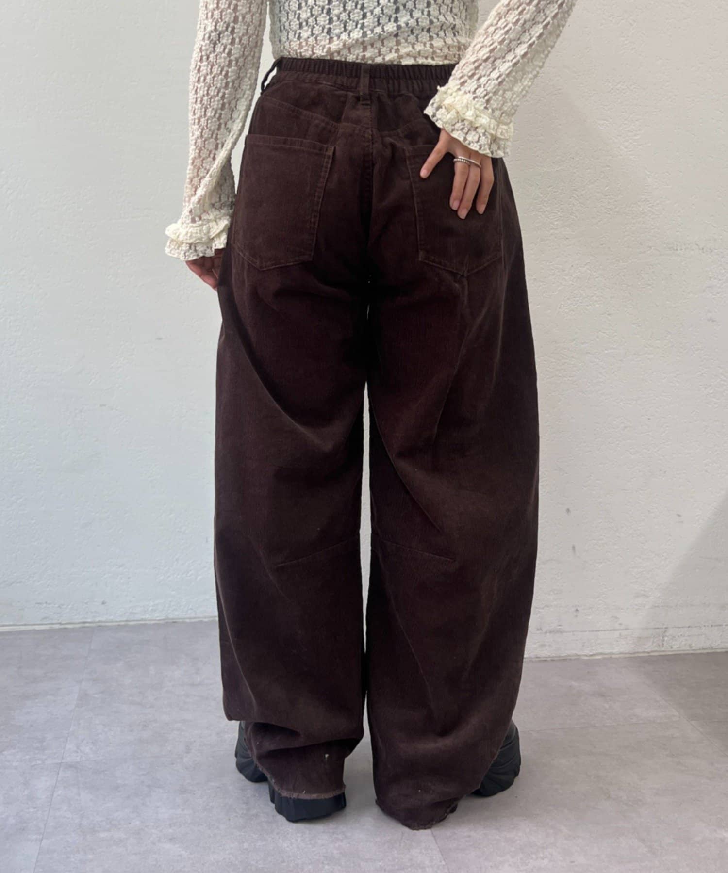 OUTLET(アウトレット) 【w closet】コーデュロイダメージパンツ