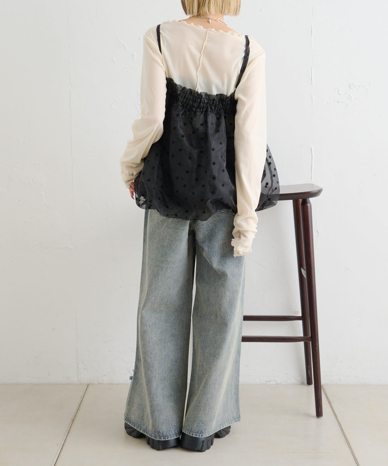 OUTLET(アウトレット) 【w closet】クラッシュダメージデニムパンツ