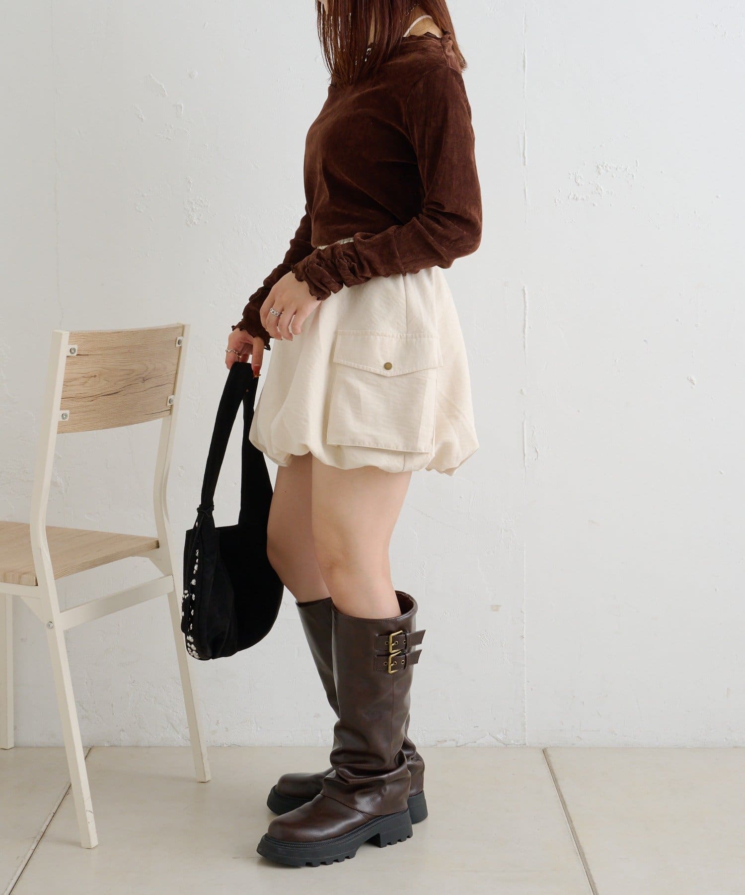 OUTLET(アウトレット) 【w closet】バルーンカーゴスカート