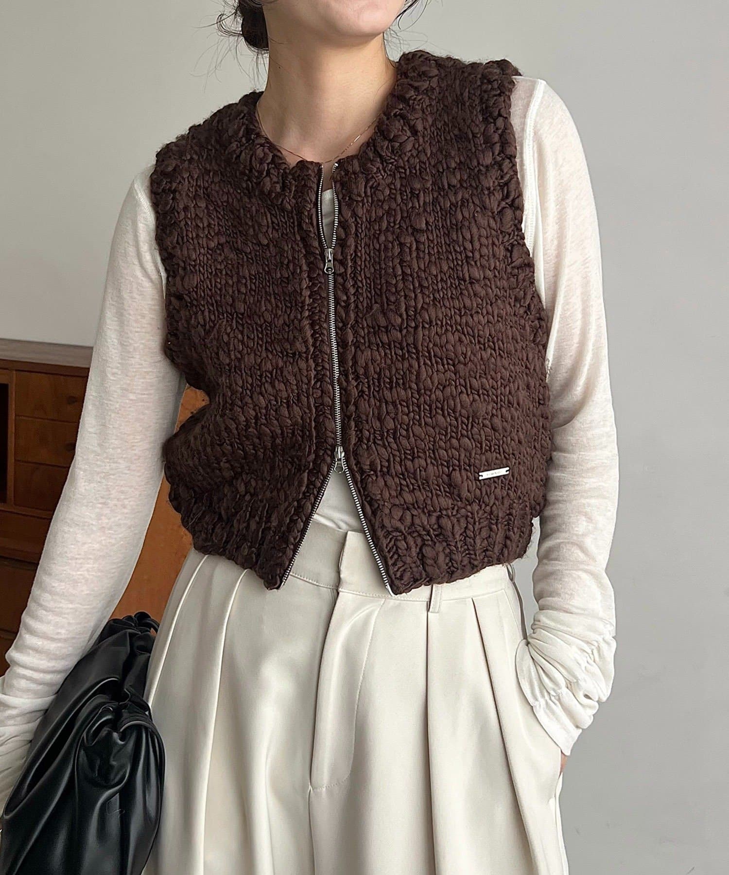 OUTLET(アウトレット) 【CAPRICIEUX LE'MAGE】ハンドニットベスト