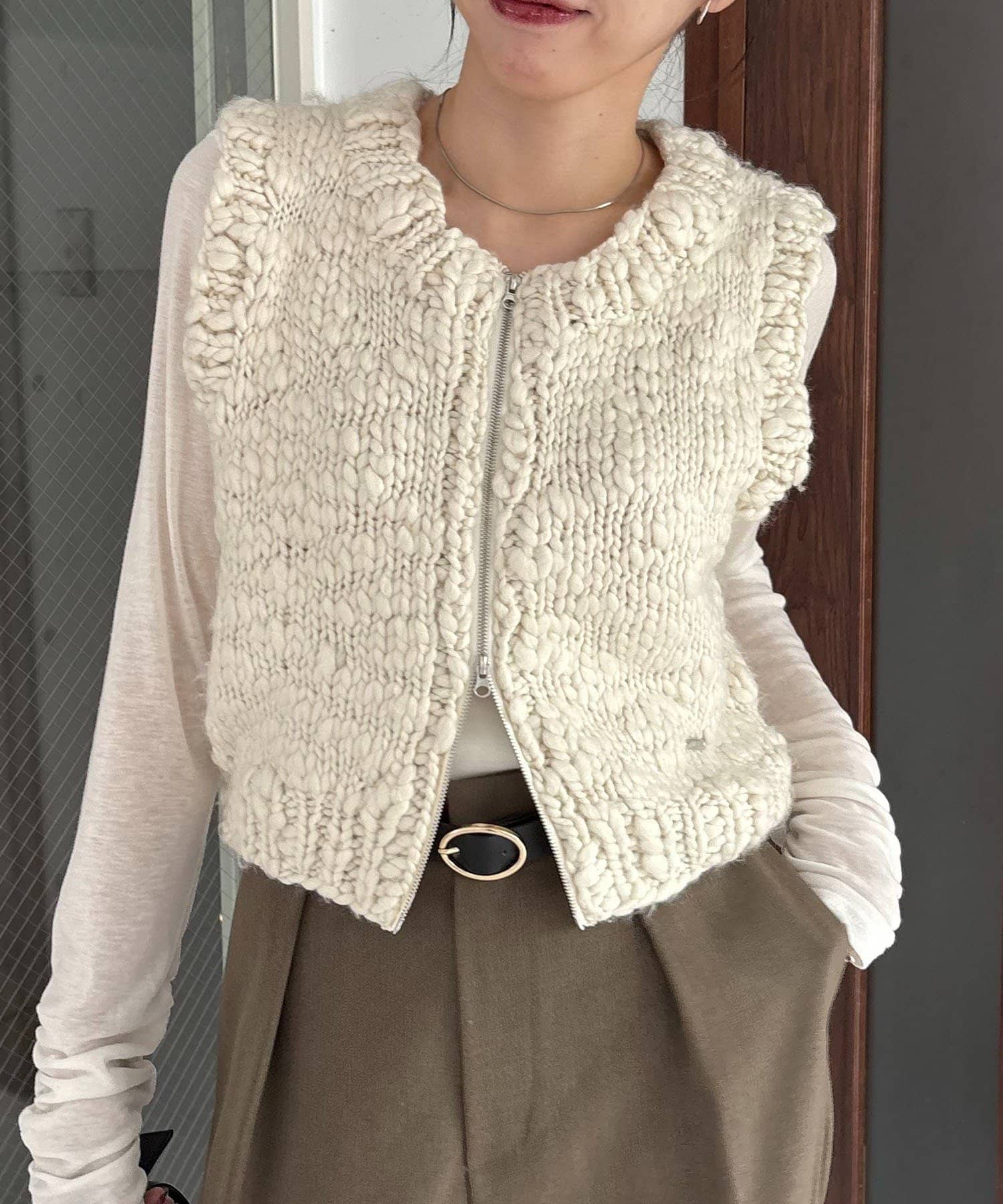 OUTLET(アウトレット) 【CAPRICIEUX LE'MAGE】ハンドニットベスト