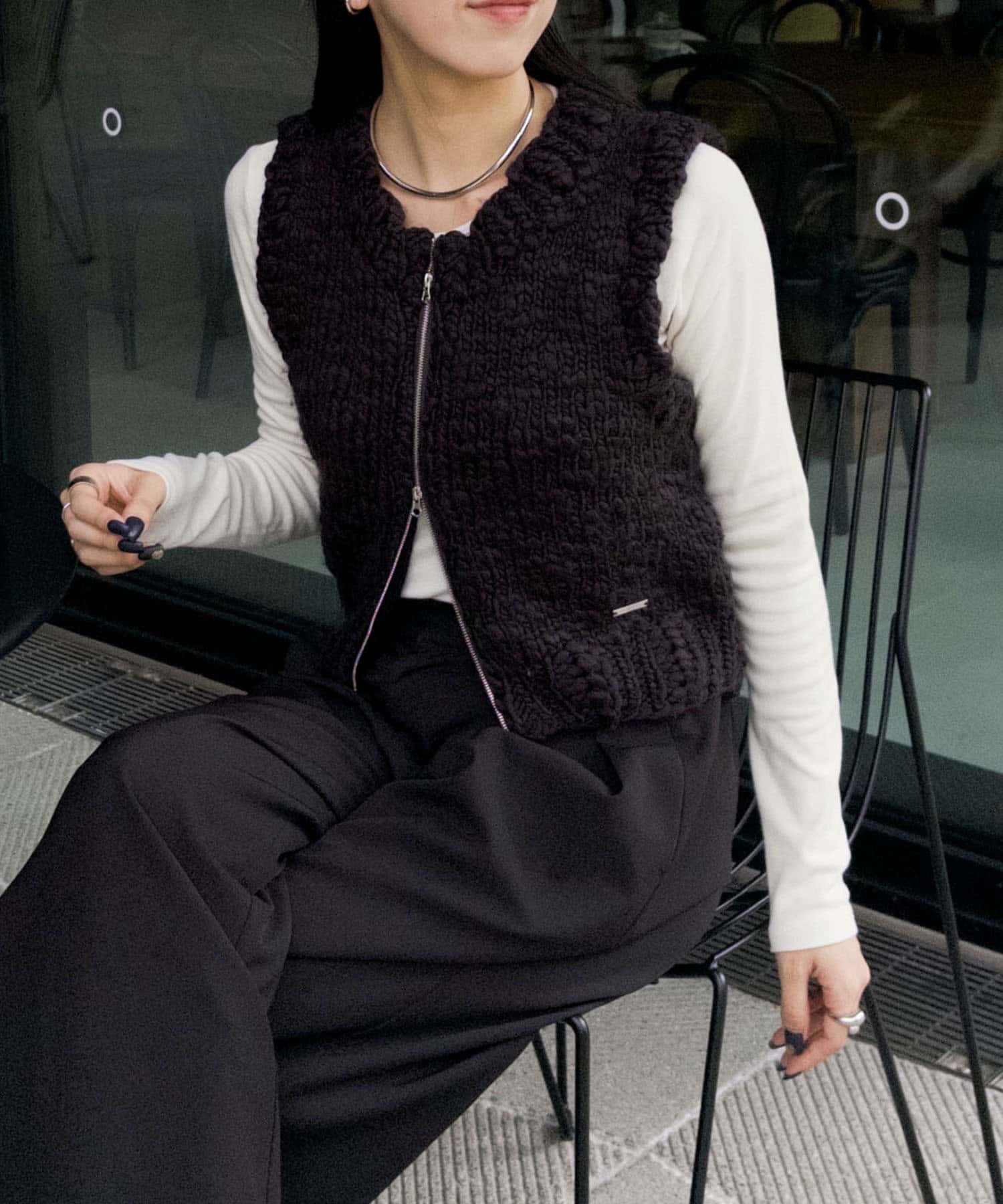 OUTLET(アウトレット) 【CAPRICIEUX LE'MAGE】ハンドニットベスト